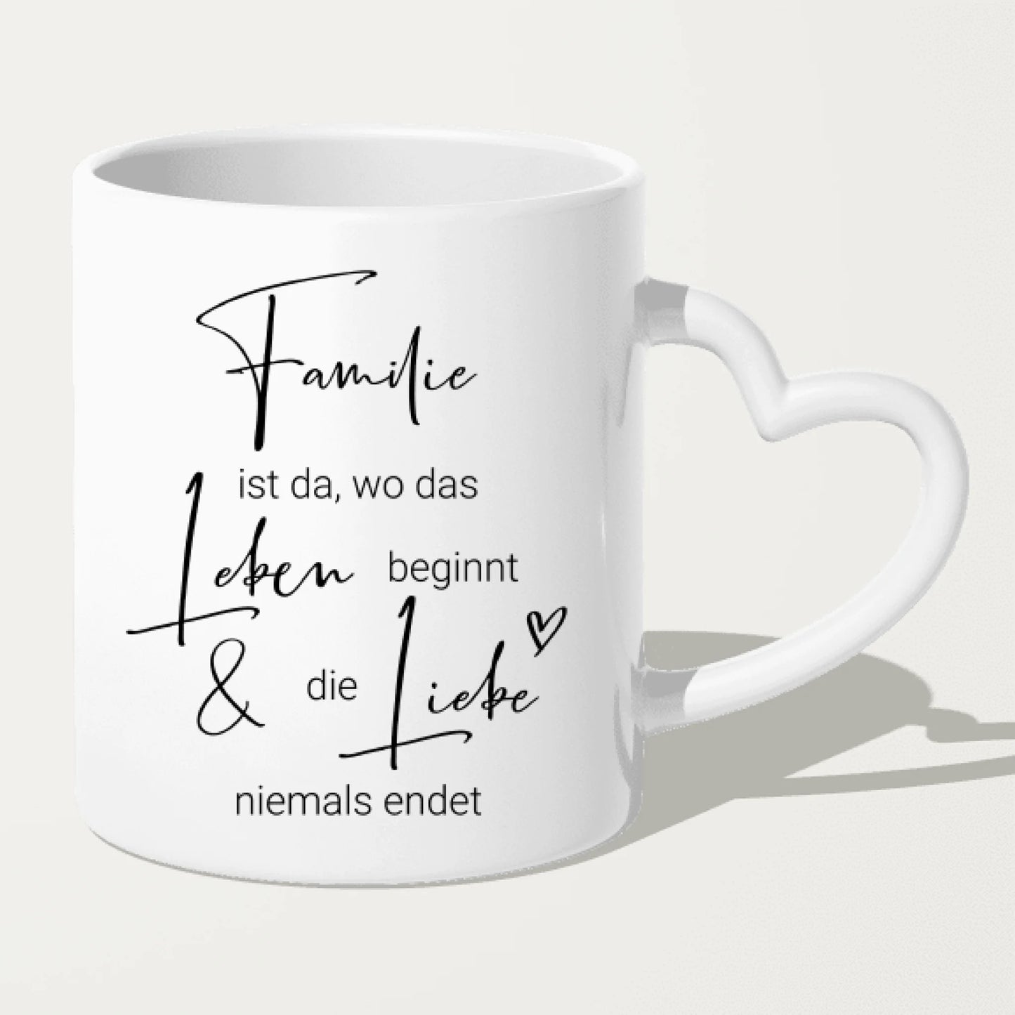 Personalisierte Tasse - 4 Generationen - Uroma, Oma, Mama, Kind