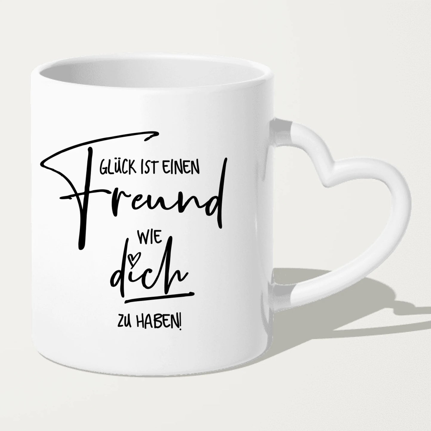 Personalisierte Tasse mit Paar in Weihnachtspullovern (stehend) - Pärchen Tasse - Weihnachtstasse