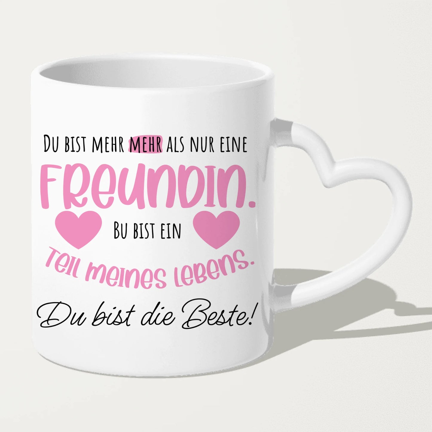 Personalisierte Tasse Beste Freundin (2 Freundinnen) (Plus Size)