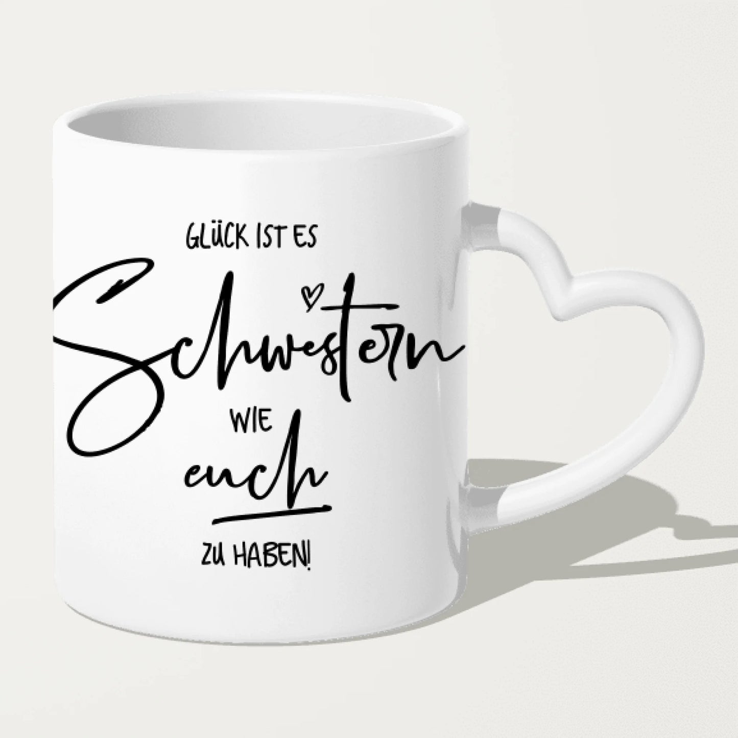 Personalisierte Tasse - Beste Schwestern mit Jacken (4 Schwestern)