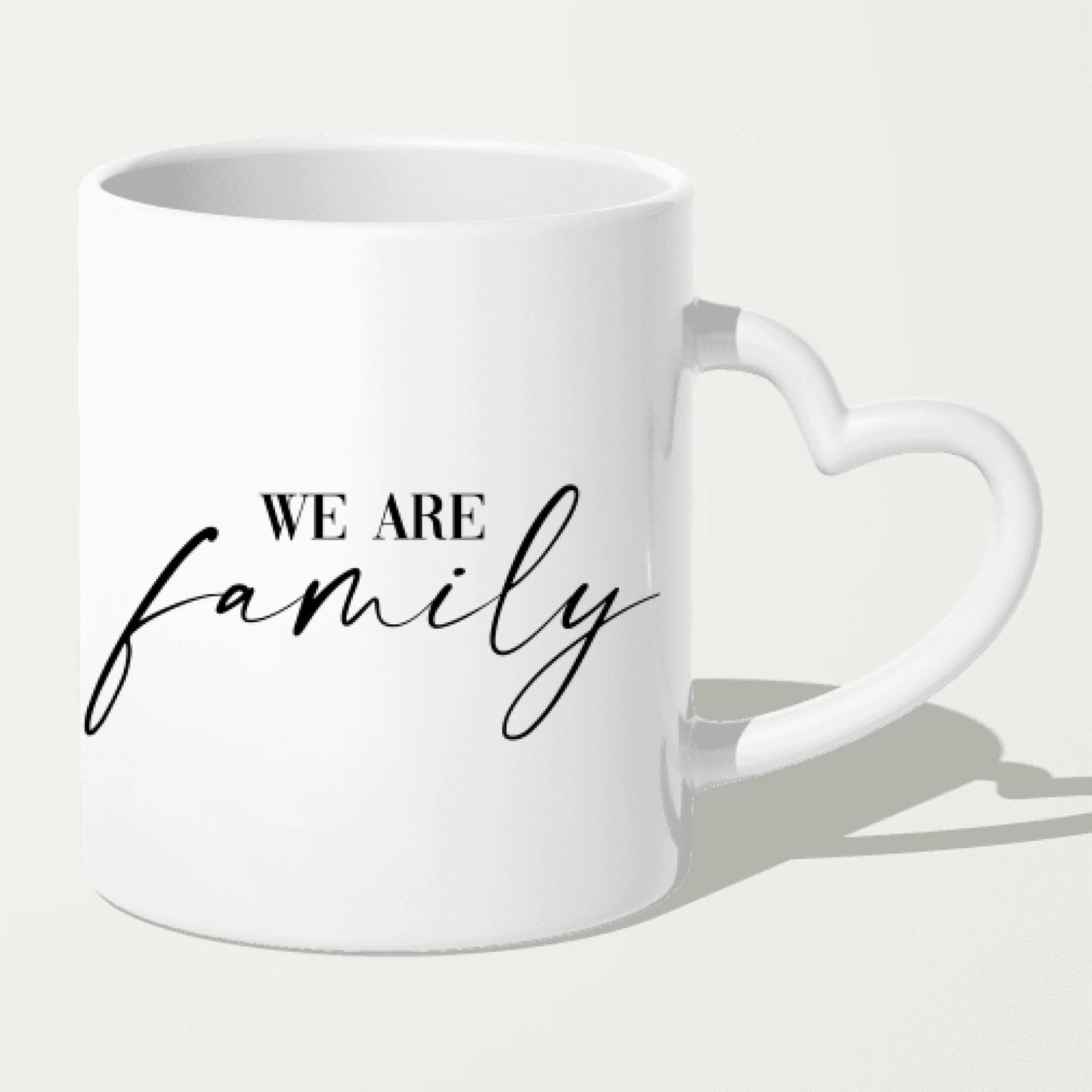 Personalisierte Tasse mit Familie (2 Kinder + 1 Teenanger)