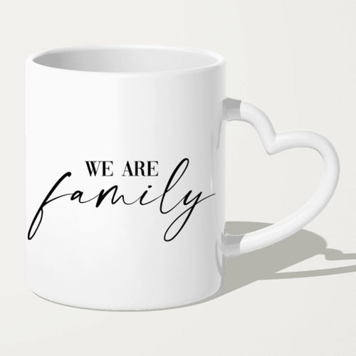 Personalisierte Tasse mit Familie (1 Kind/Baby)