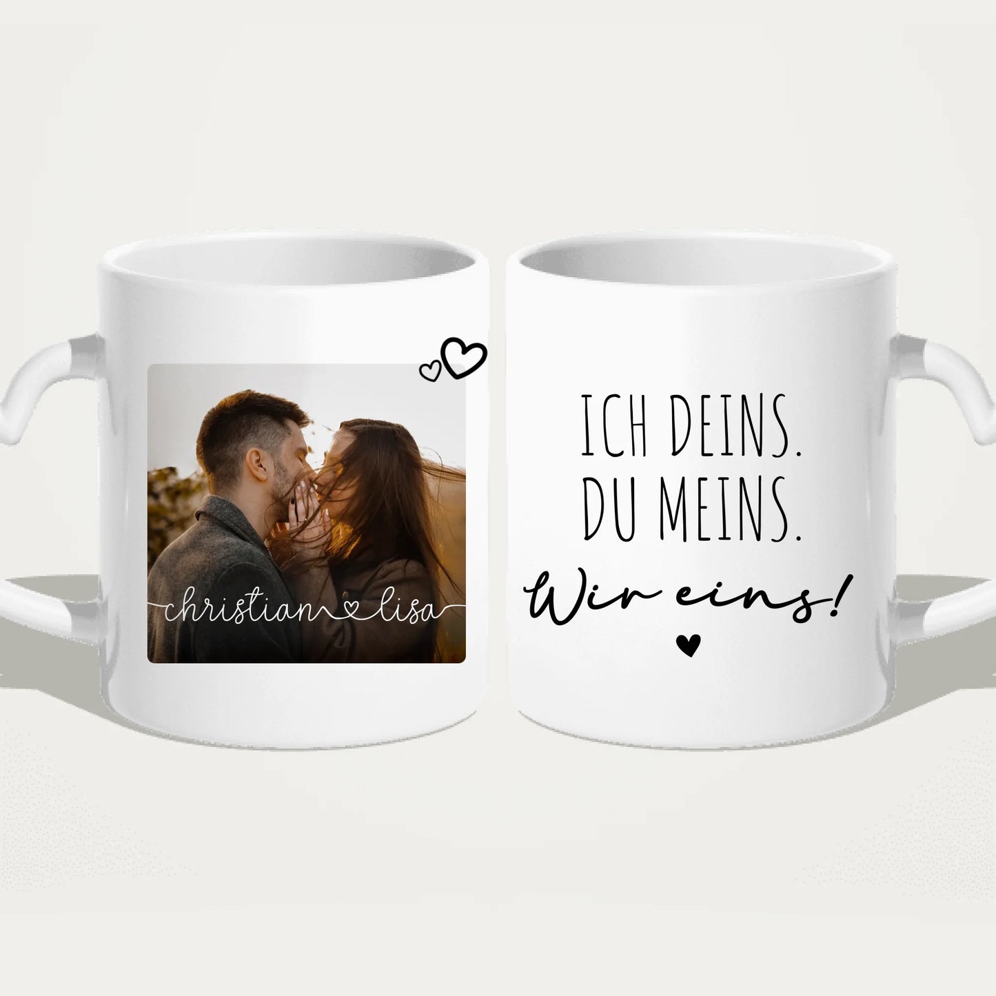 Personalisierte Tasse - Bild und Spruch - Paar-Tasse