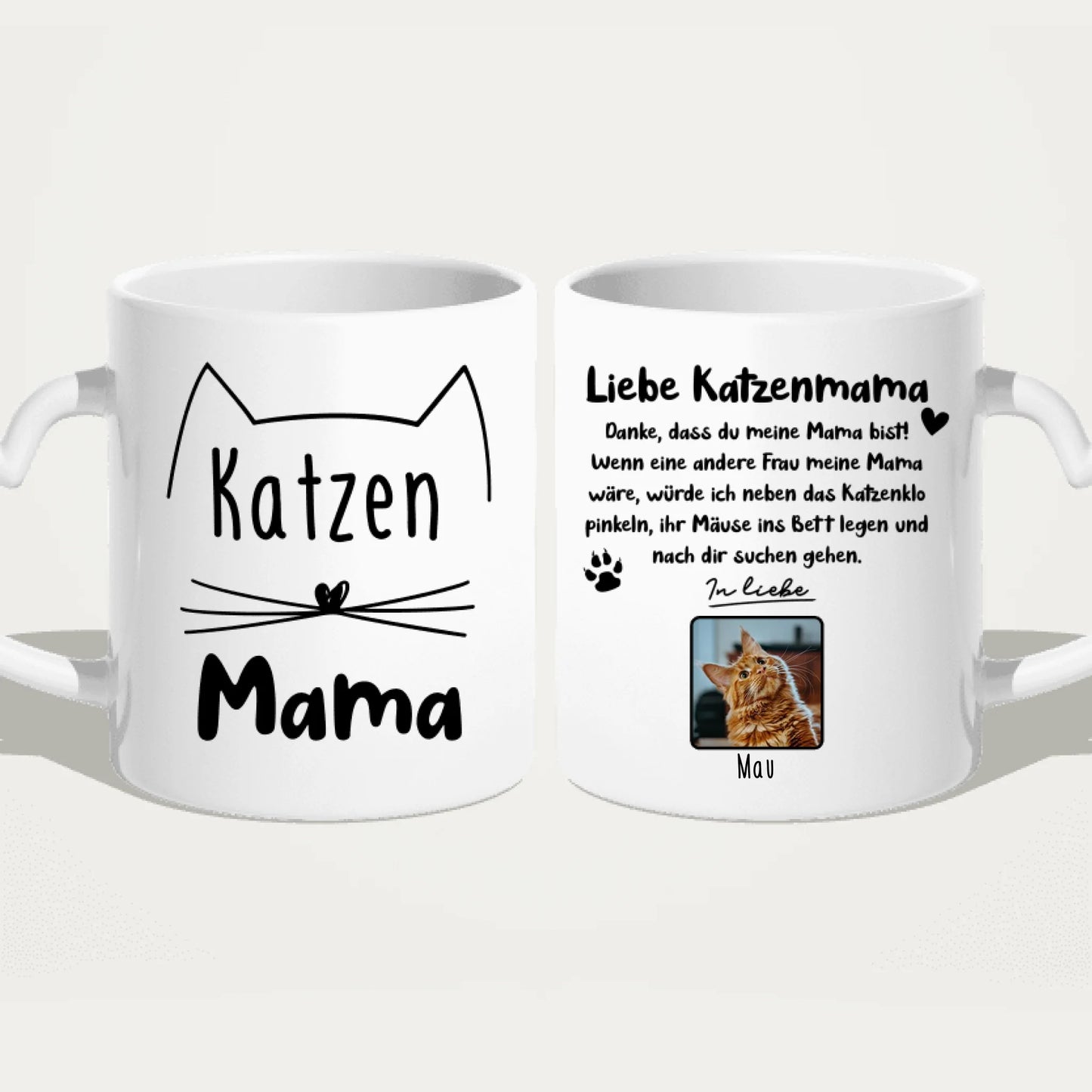 Personalisierte Tasse - Katzenmama/Katzenpapa (1-6 Katzen)