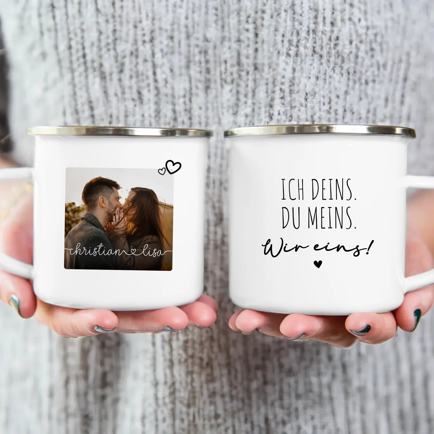 Personalisierte Tasse - Bild und Spruch - Paar-Tasse