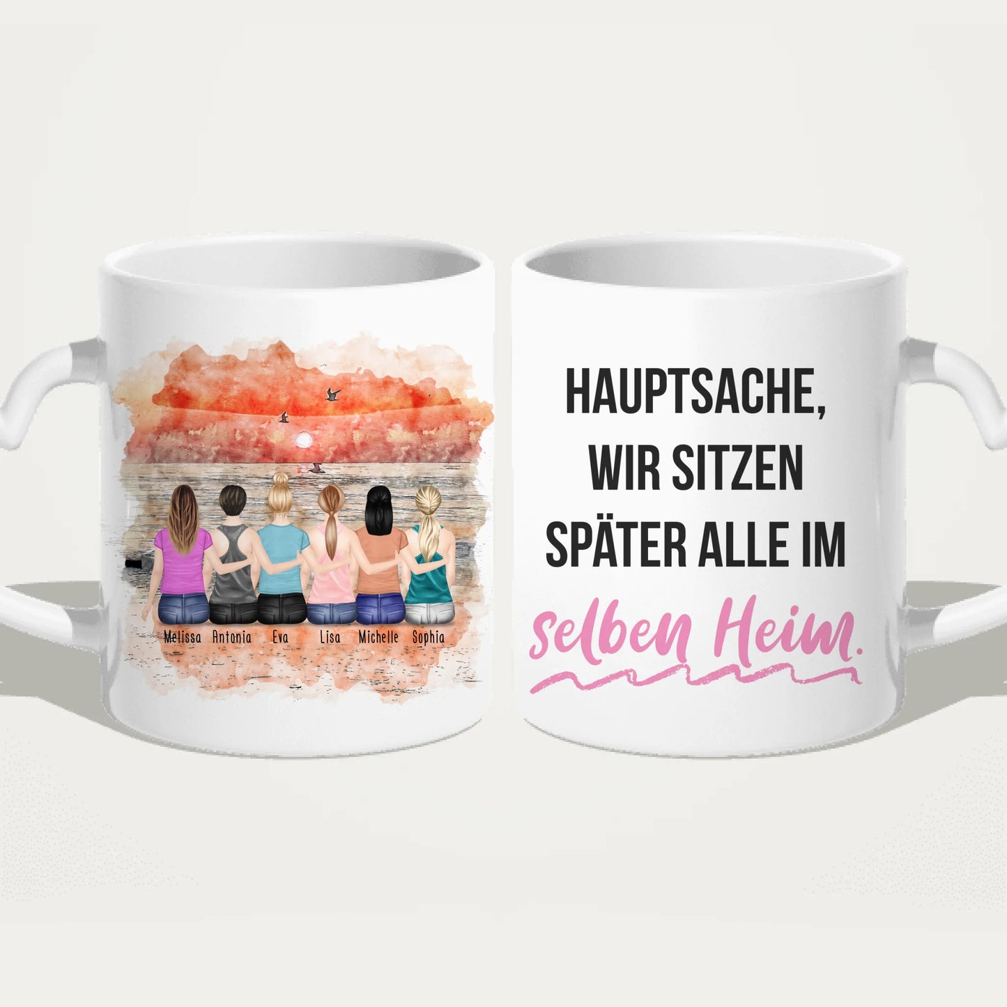 Personalisierte Tasse für Beste Freundinnen (6 Freundinnen)