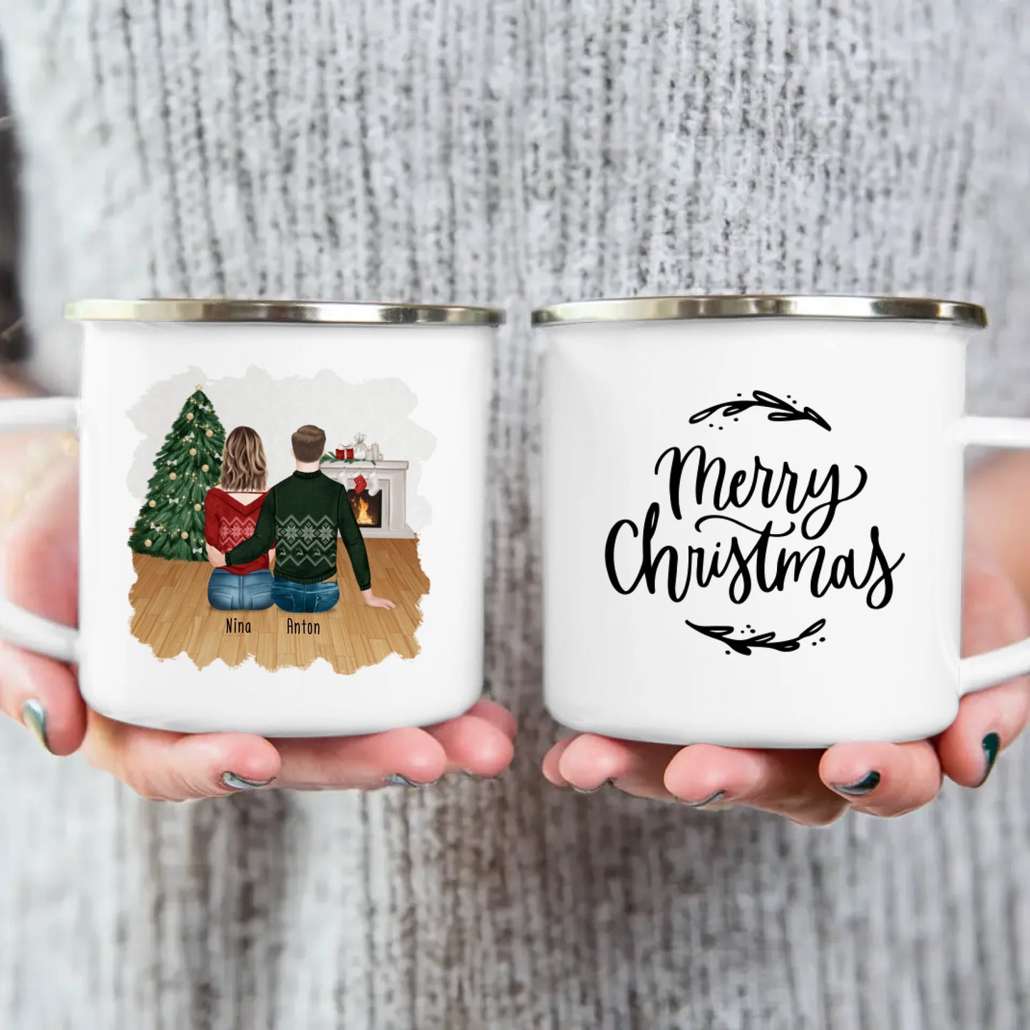 Personalisierte Tasse für Pärchen - Weihnachtstasse