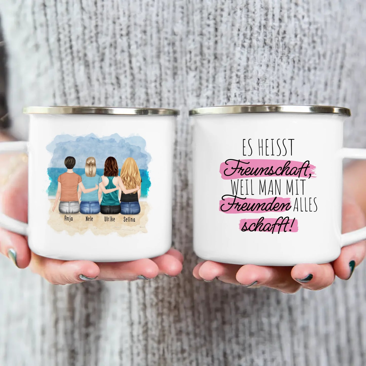 Personalisierte Tasse für Beste Schwestern (4 Schwestern)