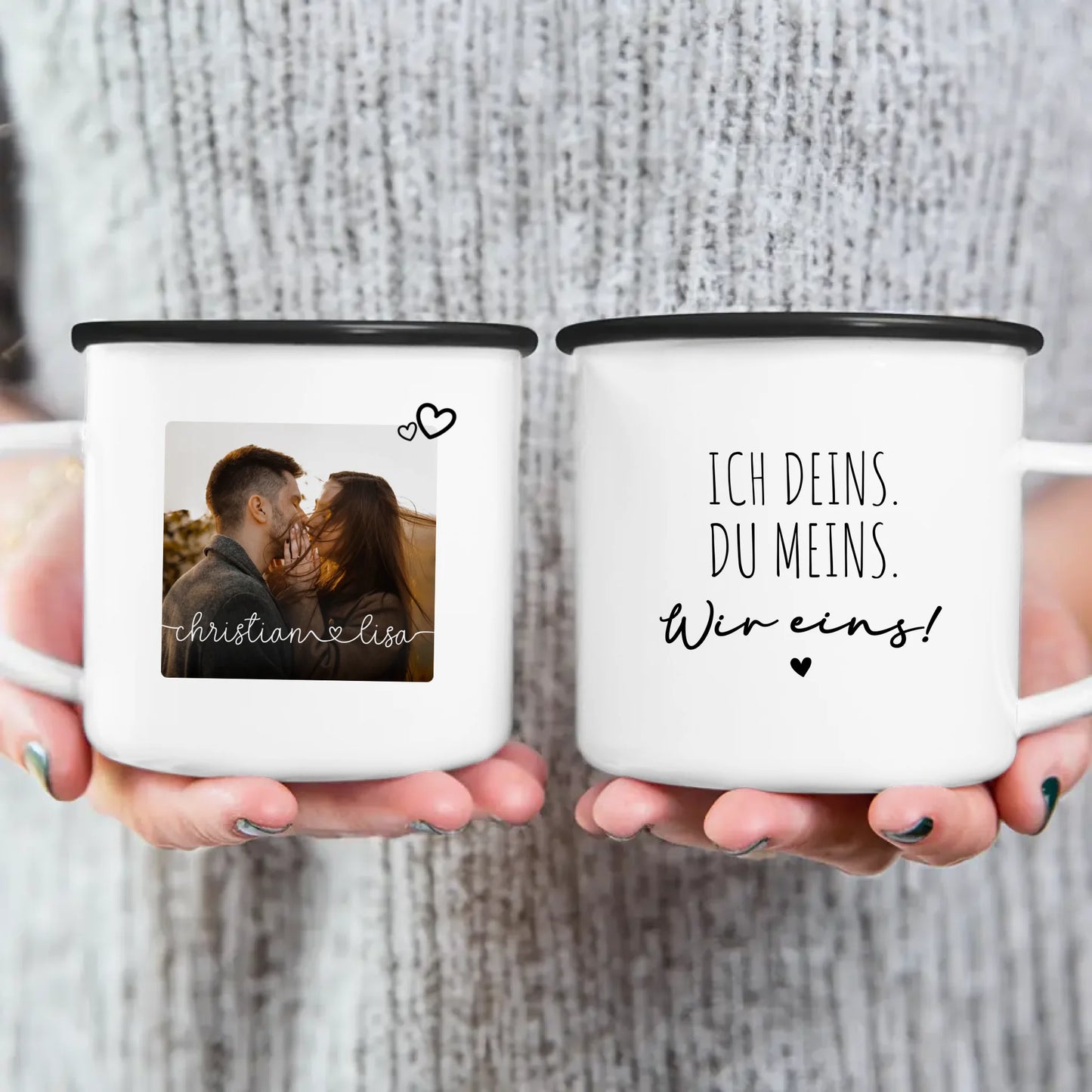 Personalisierte Tasse - Bild und Spruch - Paar-Tasse