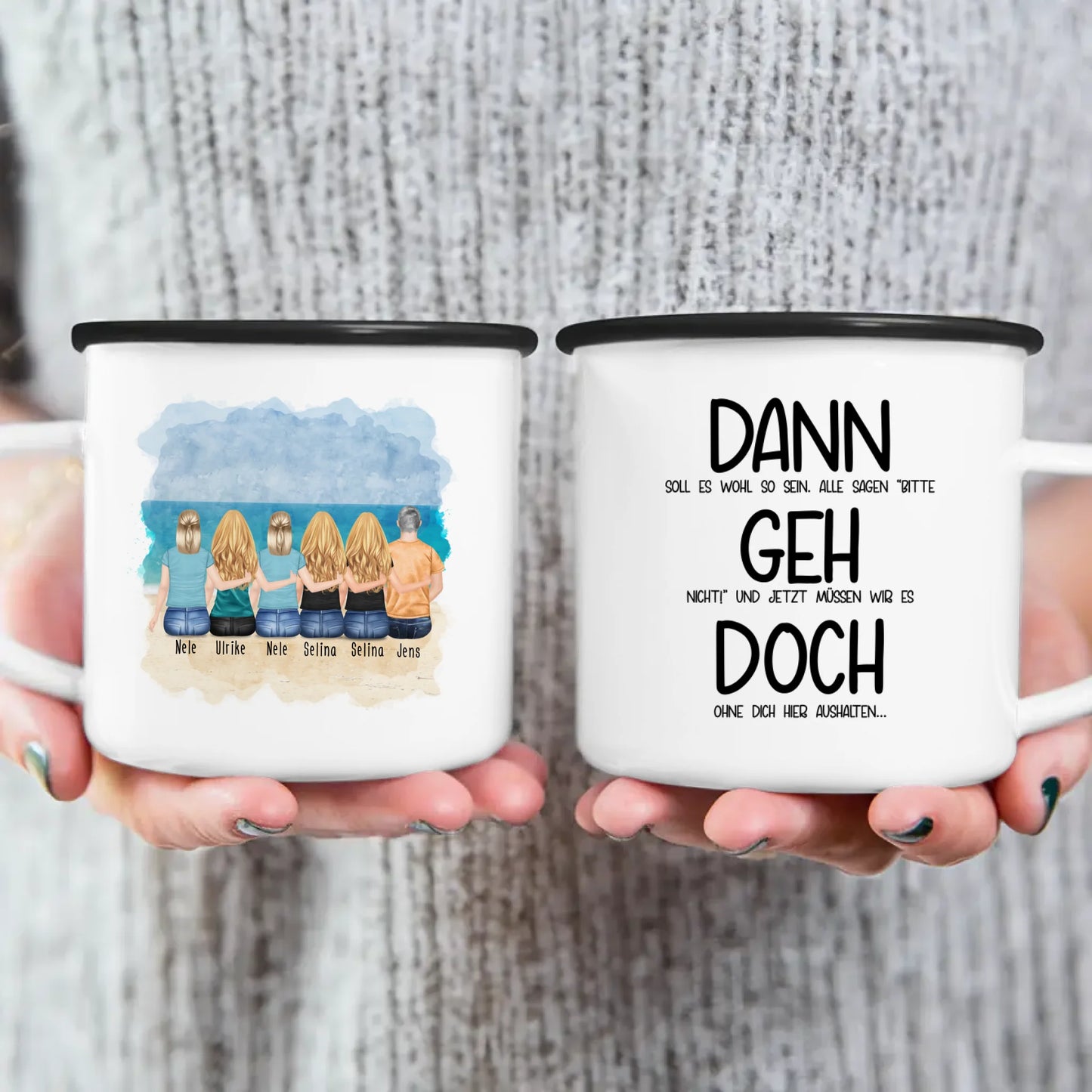 Personalisierte Tasse Kollegen (5 Frauen + 1 Mann) - Abschiedsgeschenk