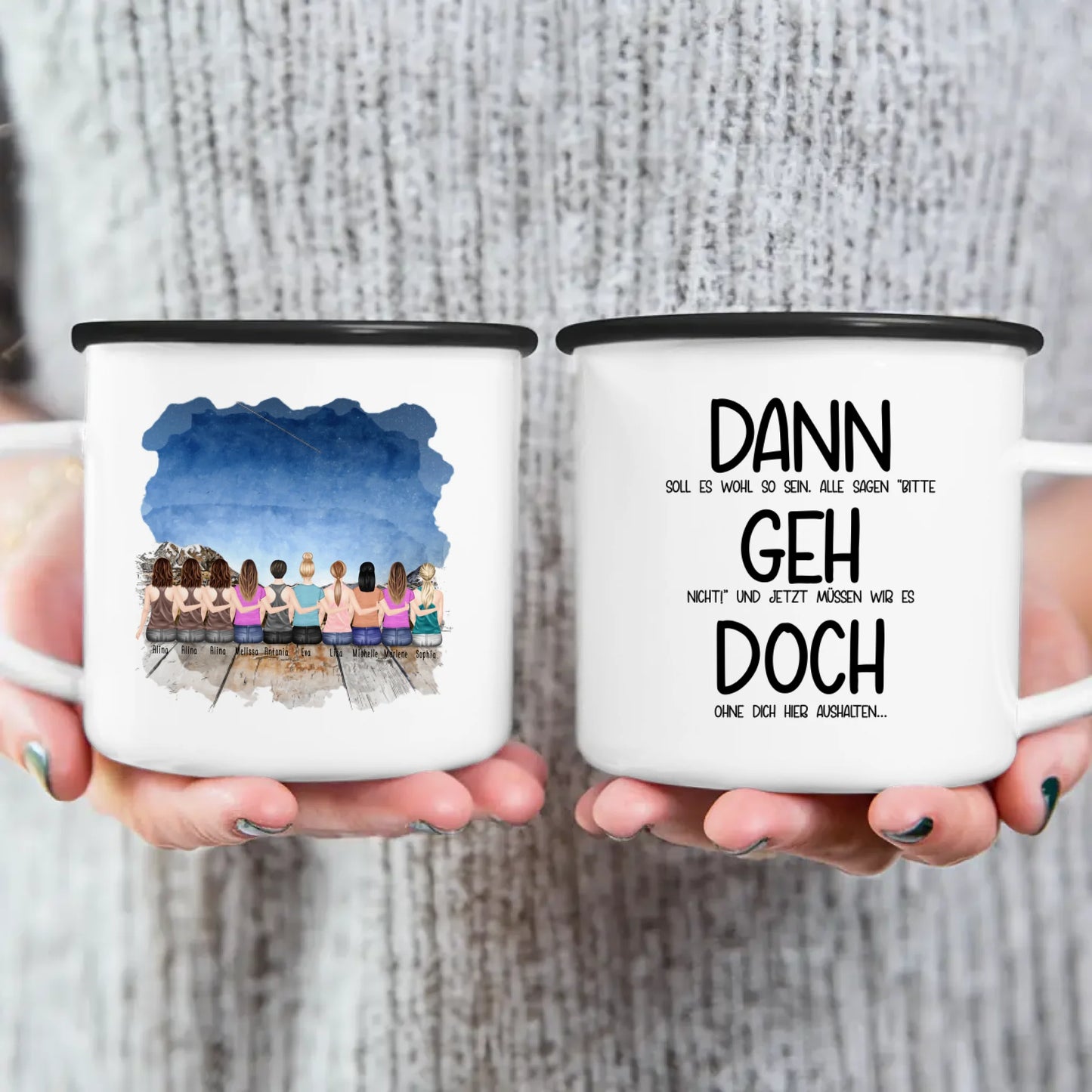 Personalisierte Tasse Kollegen (10 Frauen) - Abschiedsgeschenk