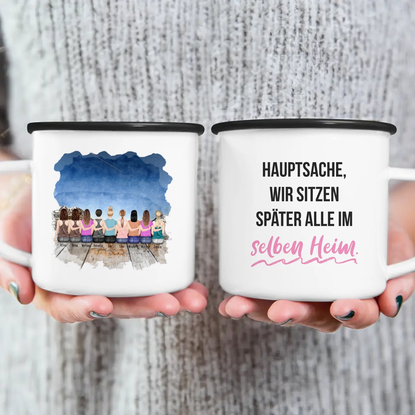 Personalisierte Tasse für Beste Freundinnen (9 Freundinnen)