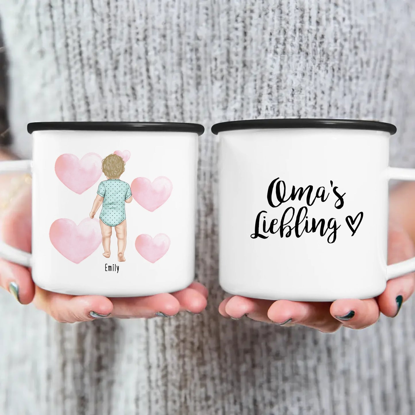 Personalisierte Tasse mit 1 Baby (stehend)