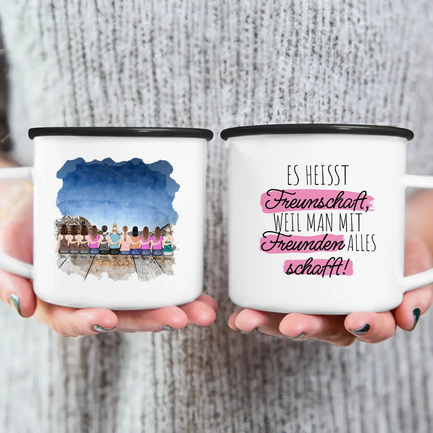 Personalisierte Tasse für Beste Freundinnen (11 Freundinnen)