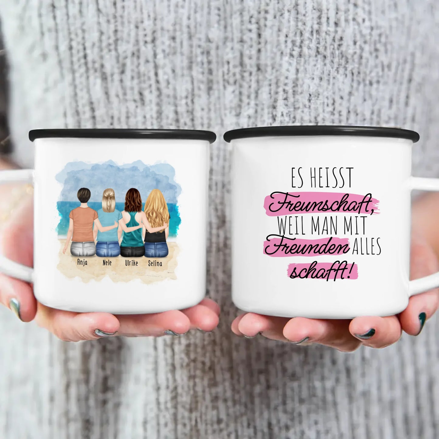 Personalisierte Tasse für Beste Schwestern (4 Schwestern)