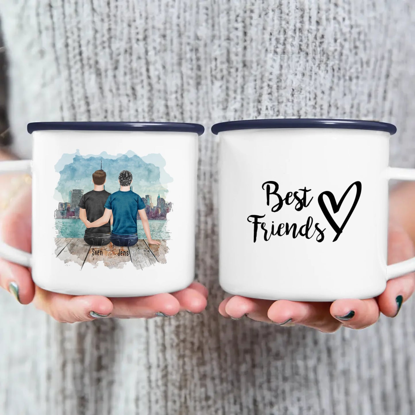 Personalisierte Tasse - Beste Freunde (2 Männer)