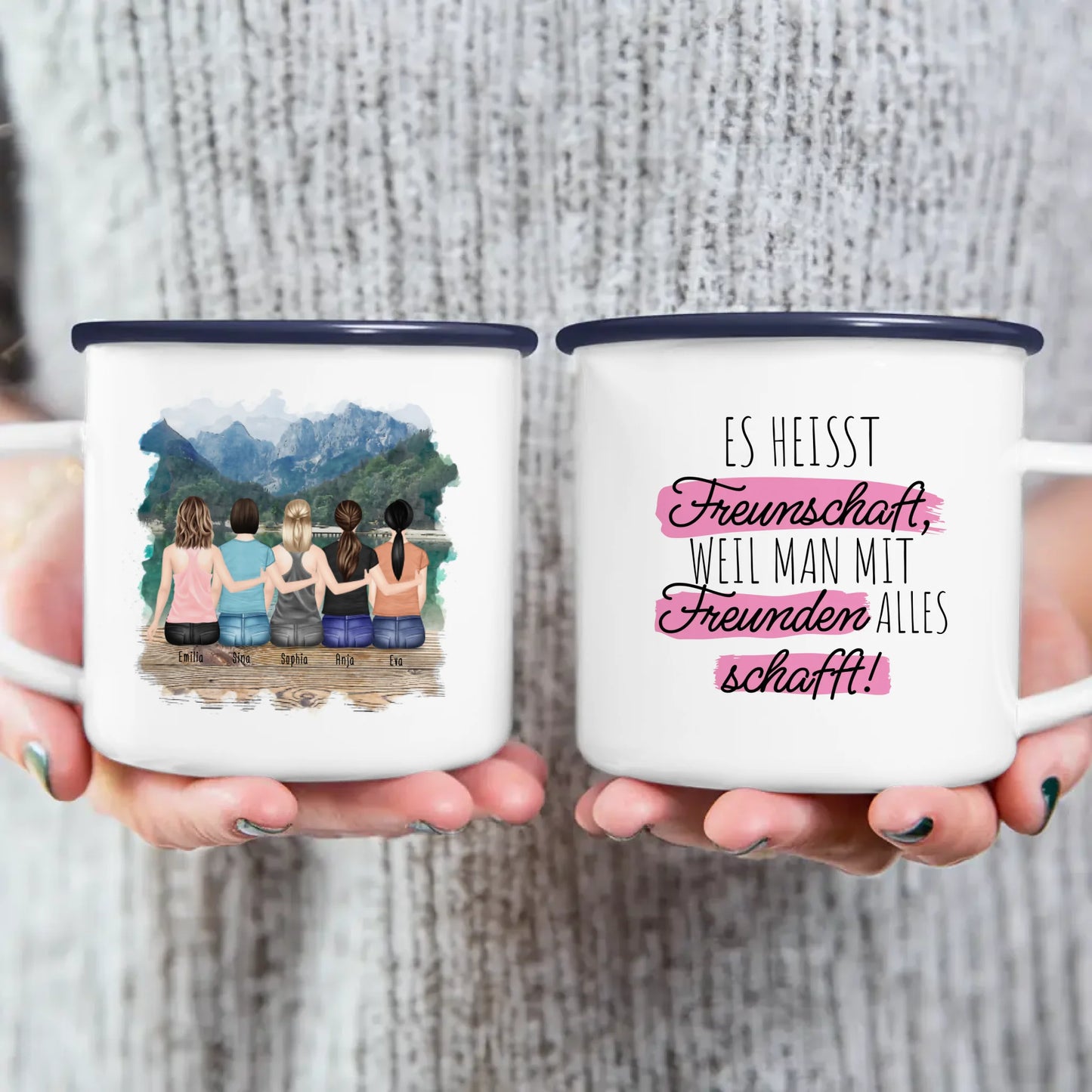 Personalisierte Tasse für Beste Schwestern (5 Schwestern)