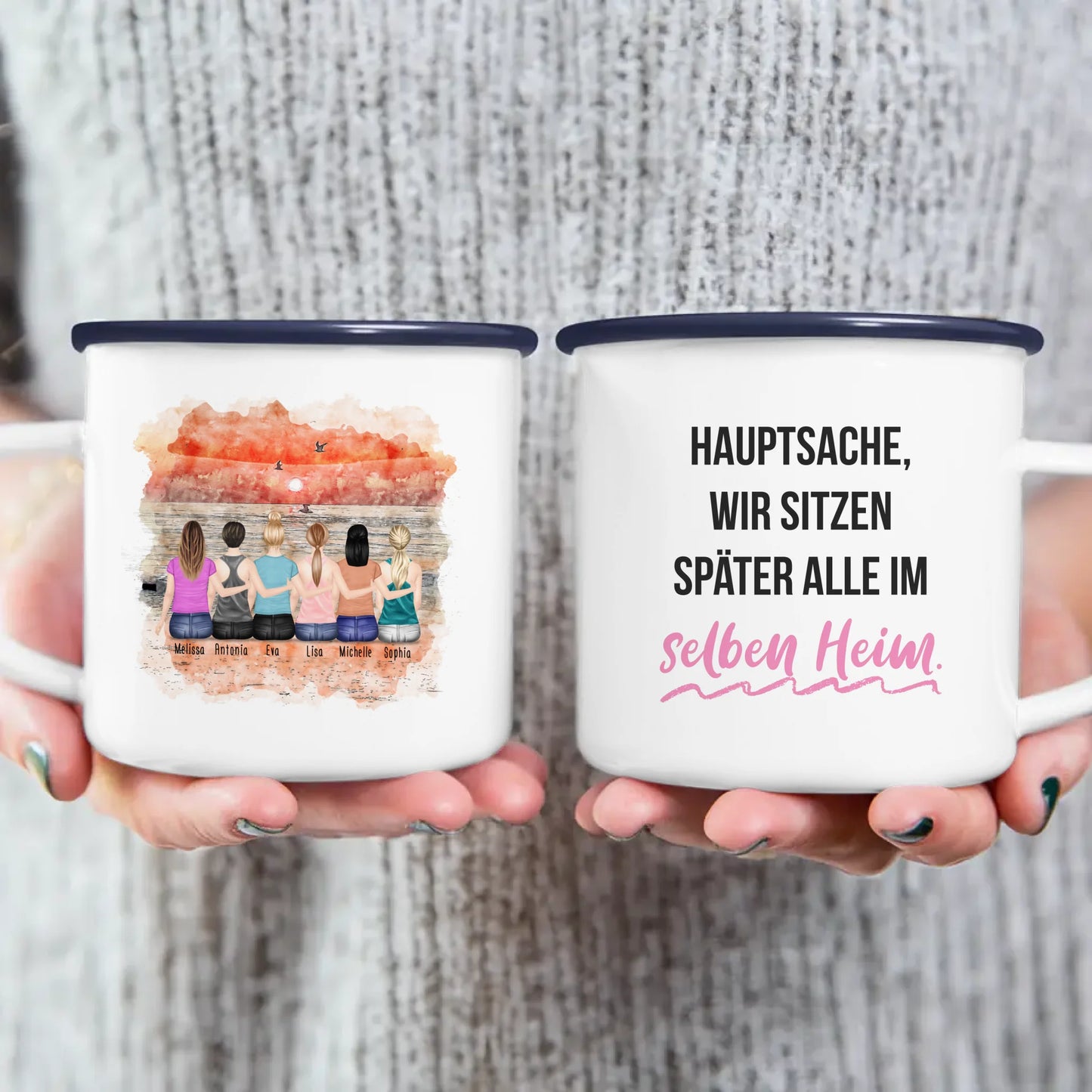 Personalisierte Tasse für Beste Freundinnen (6 Freundinnen)