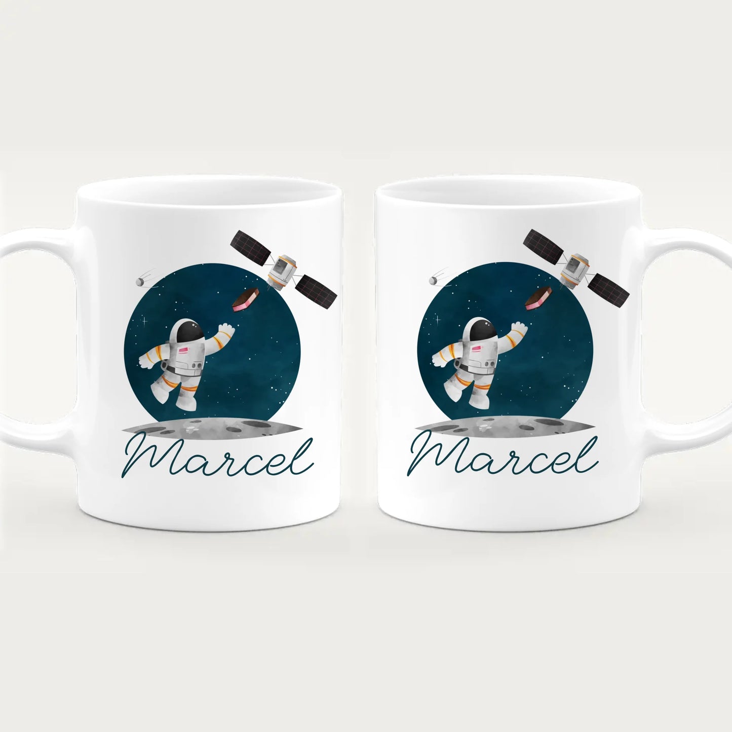 Personalisierte Kindertasse mit Astronaut und Namen