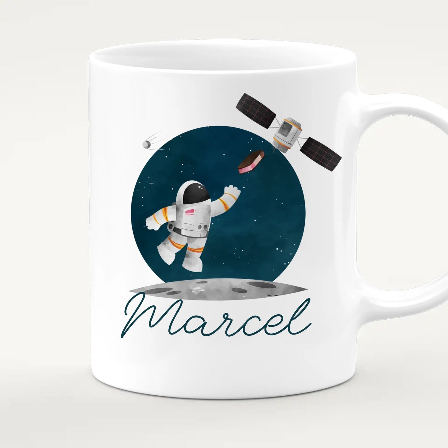 Personalisierte Kindertasse mit Astronaut und Namen