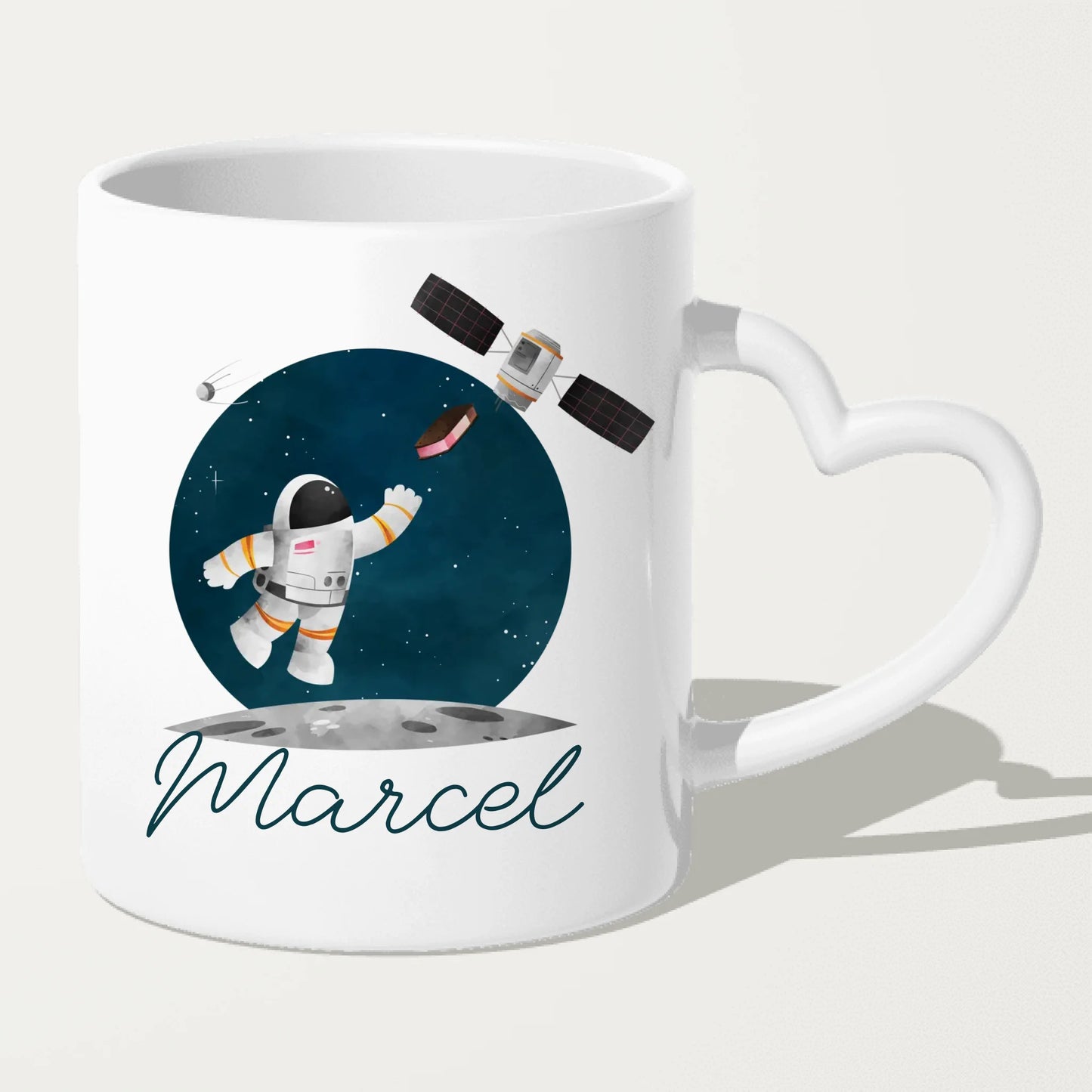Personalisierte Kindertasse mit Astronaut und Namen