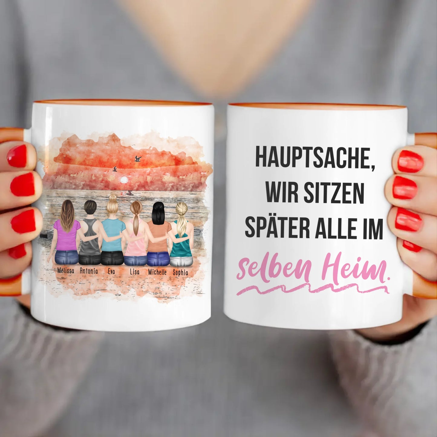 Personalisierte Tasse für Beste Freundinnen (6 Freundinnen)