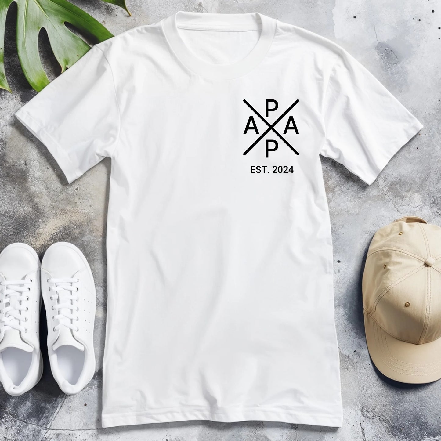 Personalisiertes T-Shirt - Papa X mit Kindernamen