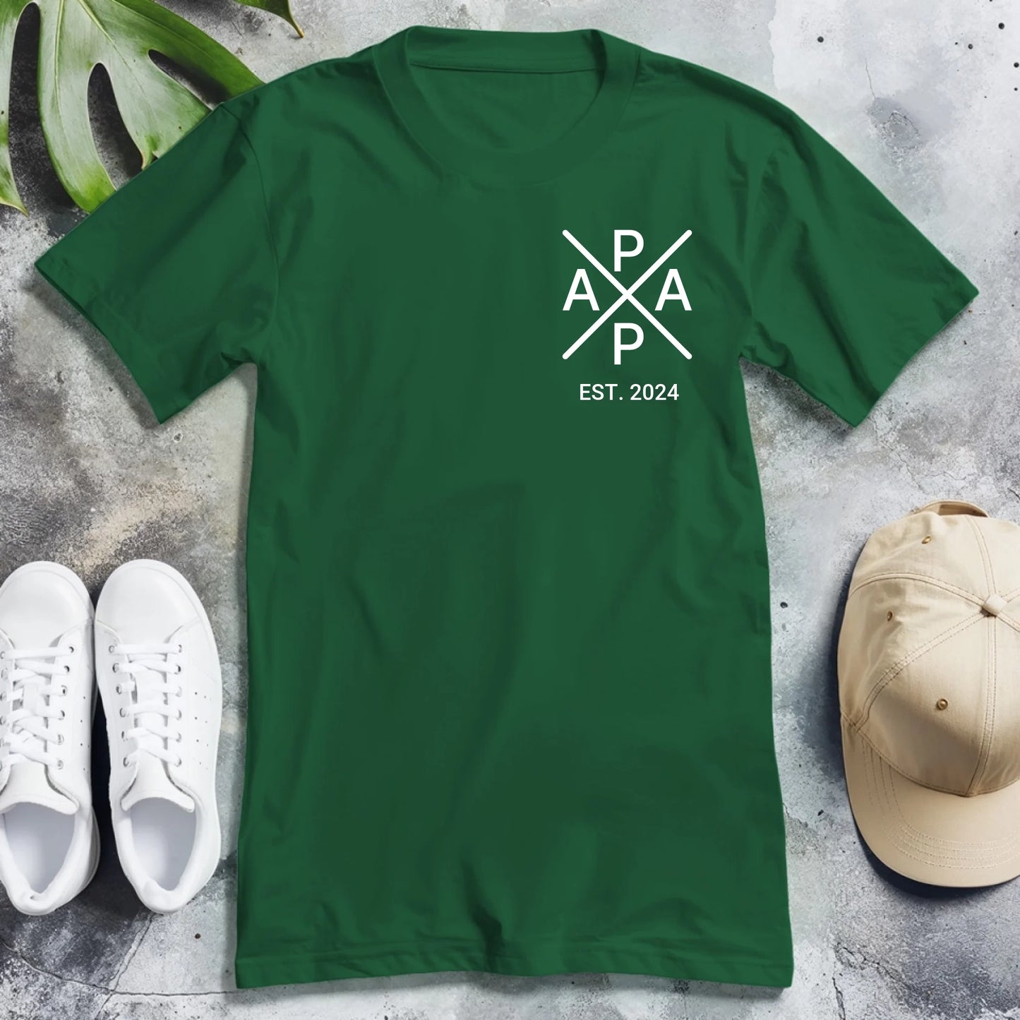 Personalisiertes T-Shirt - Papa X mit Kindernamen