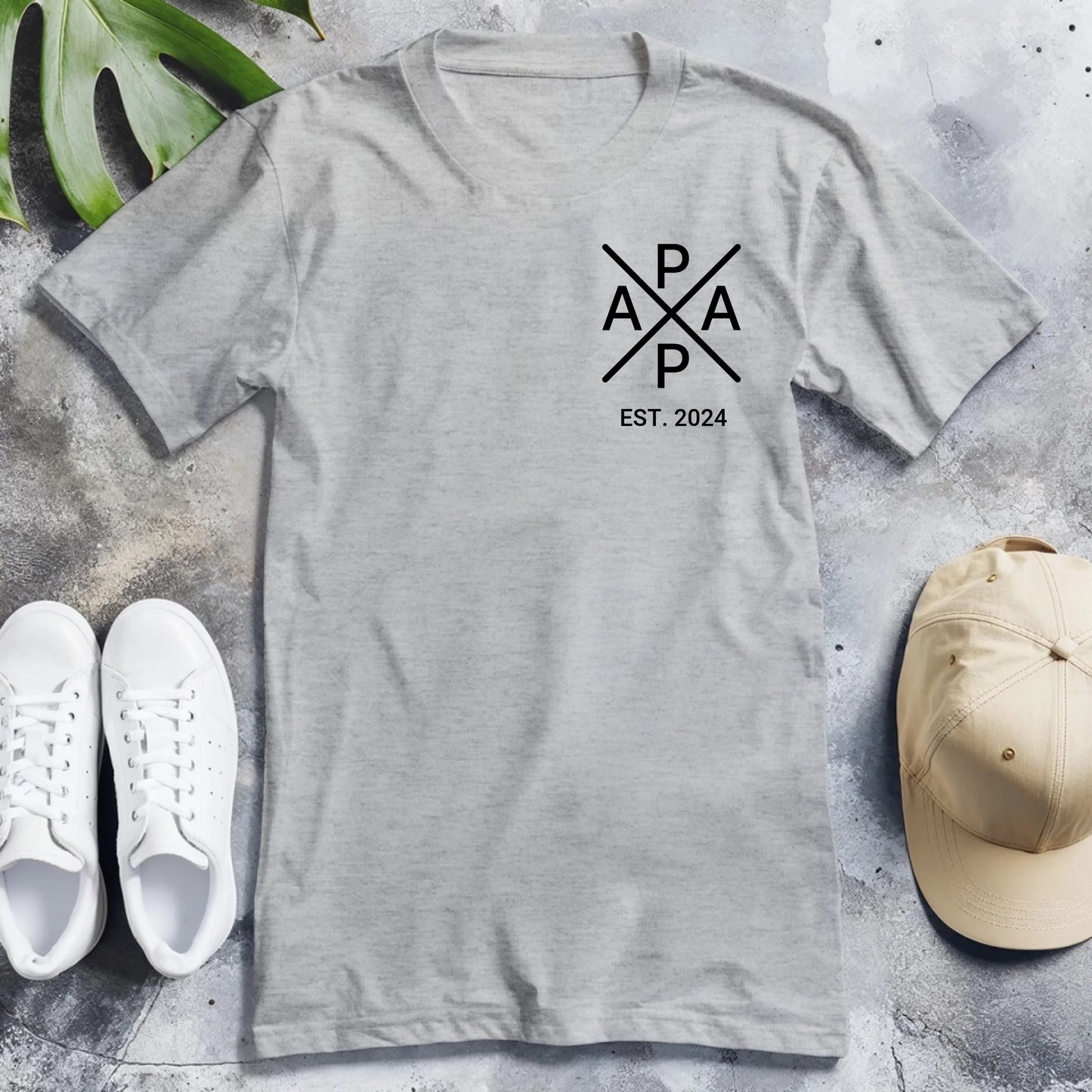 Personalisiertes T-Shirt - Papa X mit Kindernamen