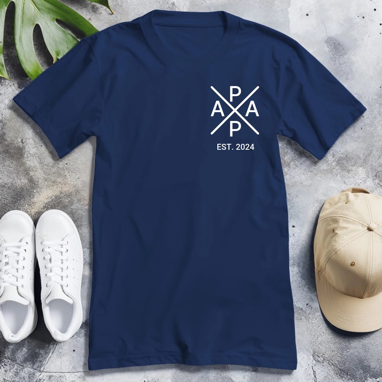 Personalisiertes T-Shirt - Papa X mit Kindernamen