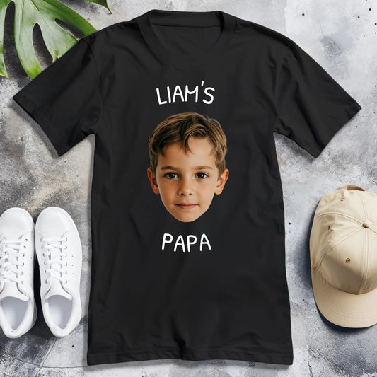 Personalisiertes T-Shirt - Dieser Papa gehört zu - Mit Bild von Kind