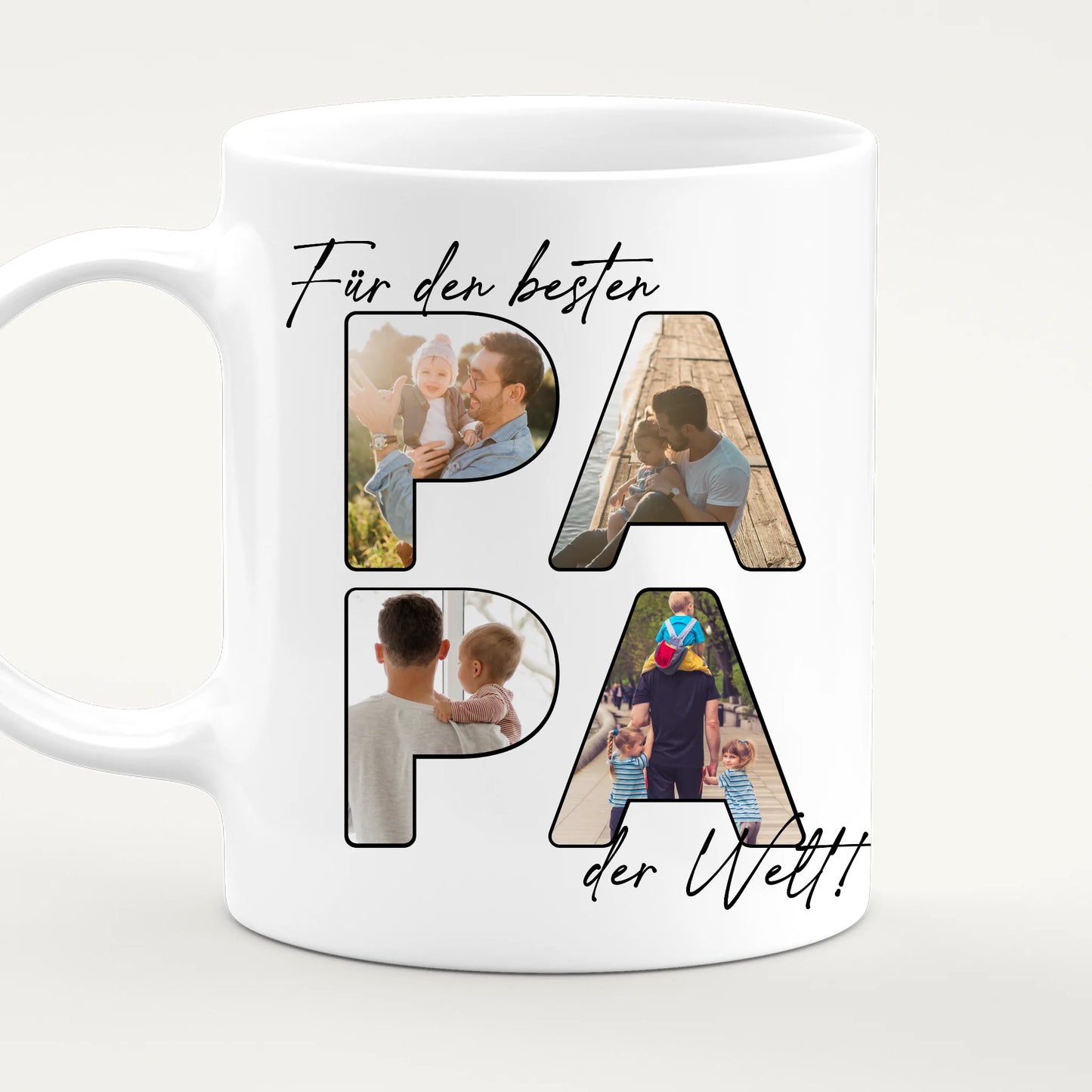 Personalisierte Tasse - Für den besten PAPA der Welt mit 4 Bildern