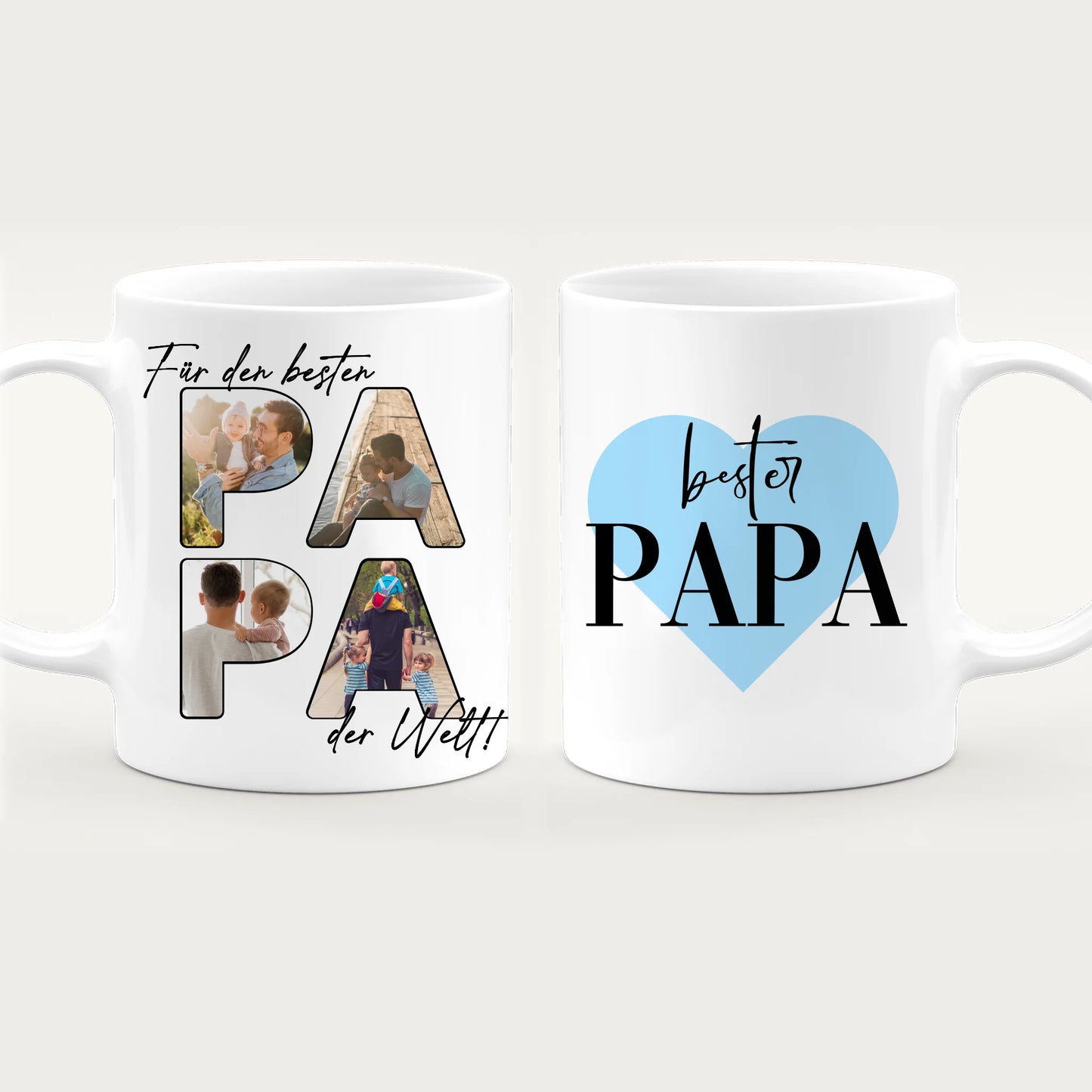 Personalisierte Tasse - Für den besten PAPA der Welt mit 4 Bildern