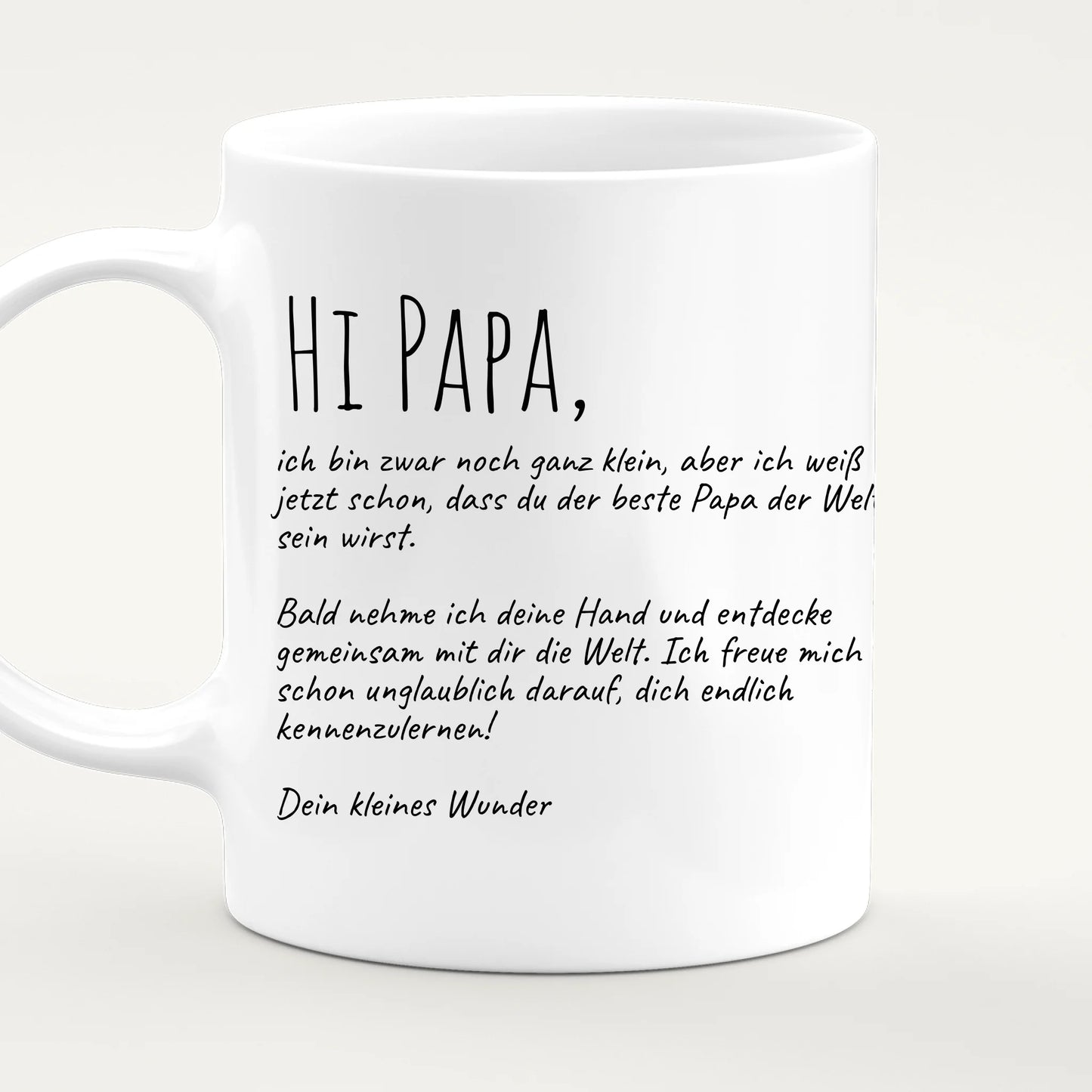 Personalisierte Tasse - Hi Papa, ich freu mich dich zu sehen... mit Ultraschallbild