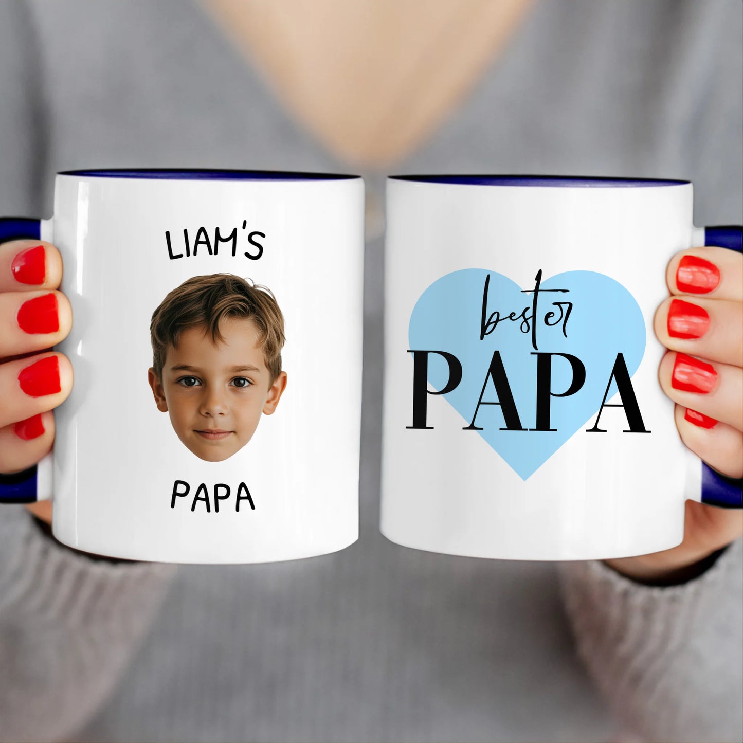 Personalisierte Tasse - Dieser Papa gehört zu - Mit Bild von Kind