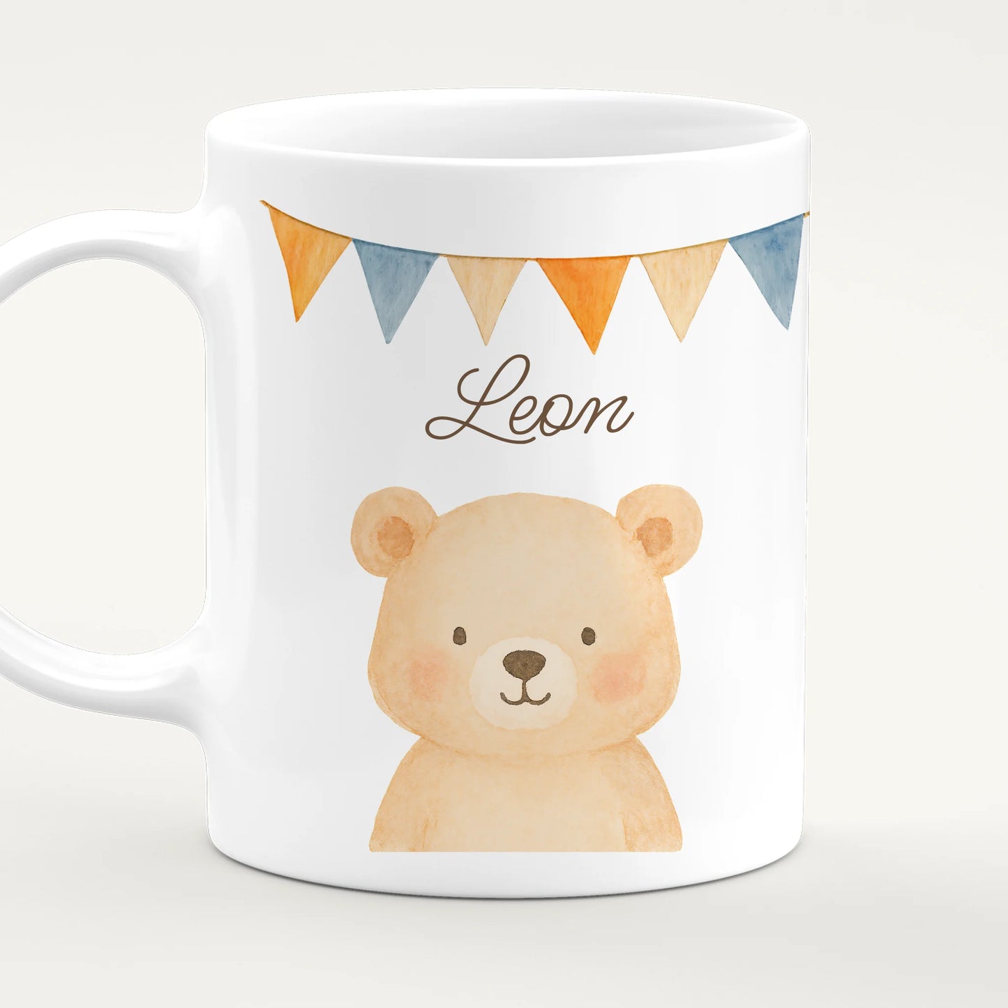 Personalisierte Kindertasse - 1 Tier und Kindername