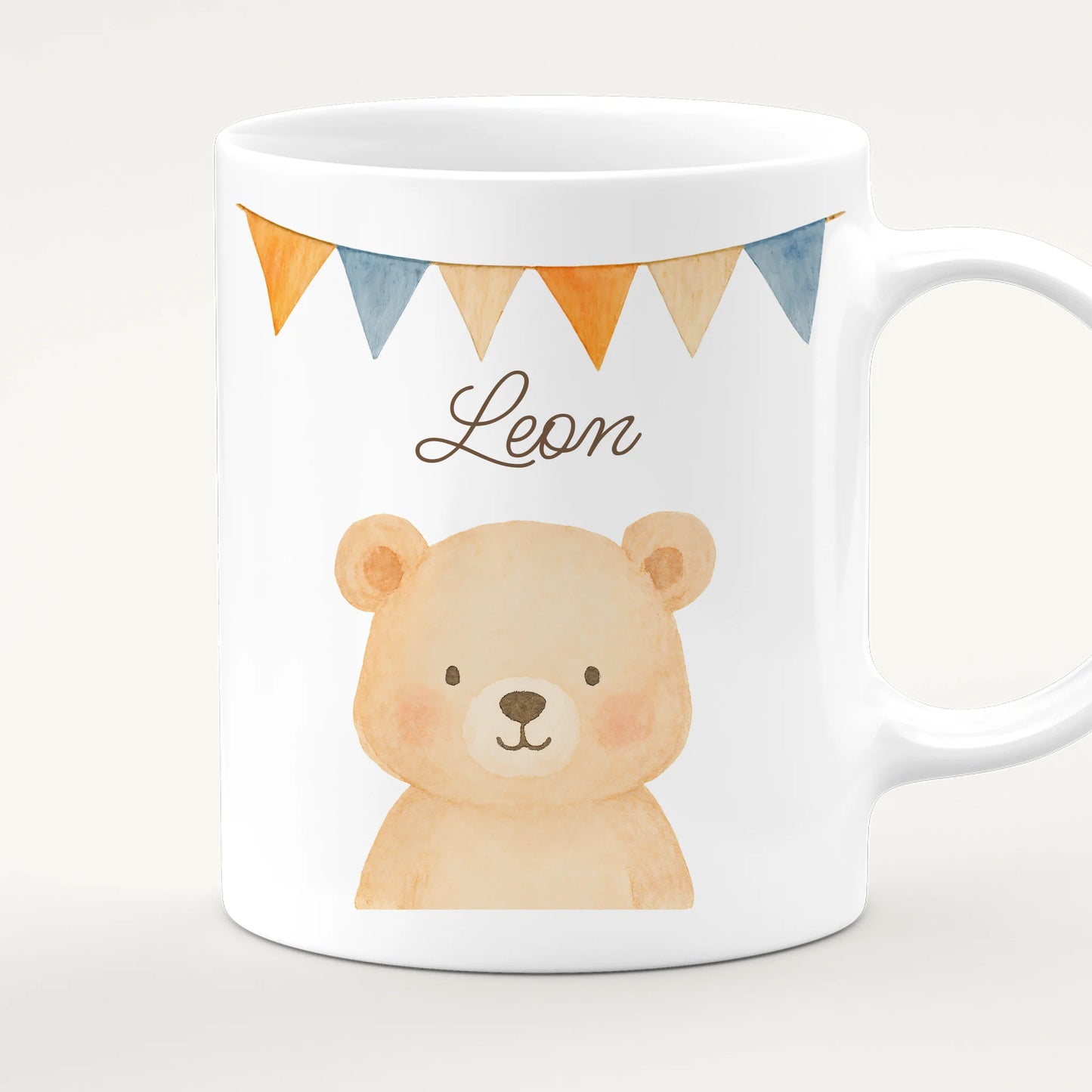 Personalisierte Kindertasse - 1 Tier und Kindername
