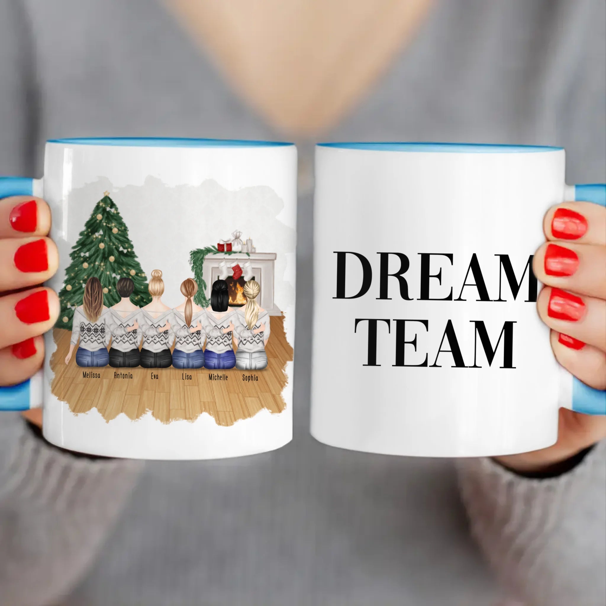 Personalisierte Tasse für Beste Freundinnen (6 Freundinnen) - Weihnachtstasse