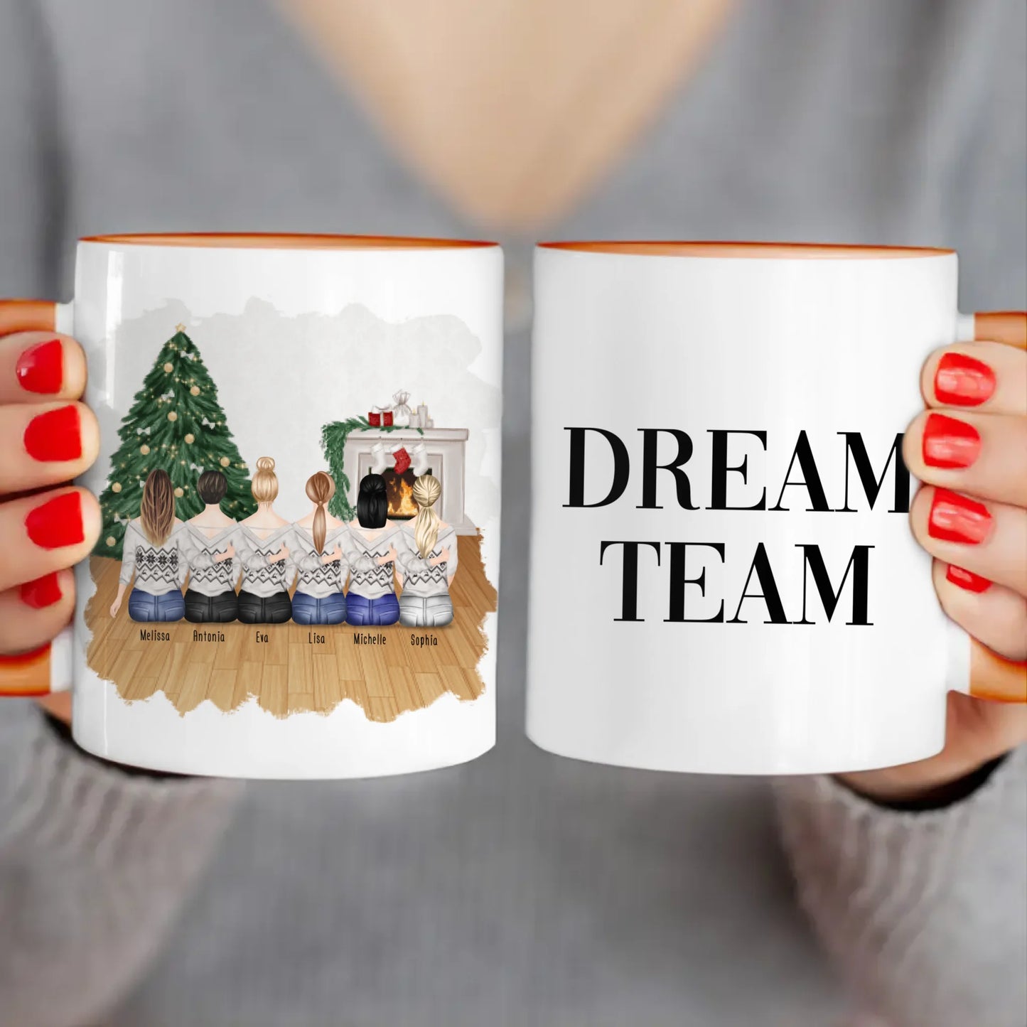 Personalisierte Tasse für Beste Freundinnen (6 Freundinnen) - Weihnachtstasse