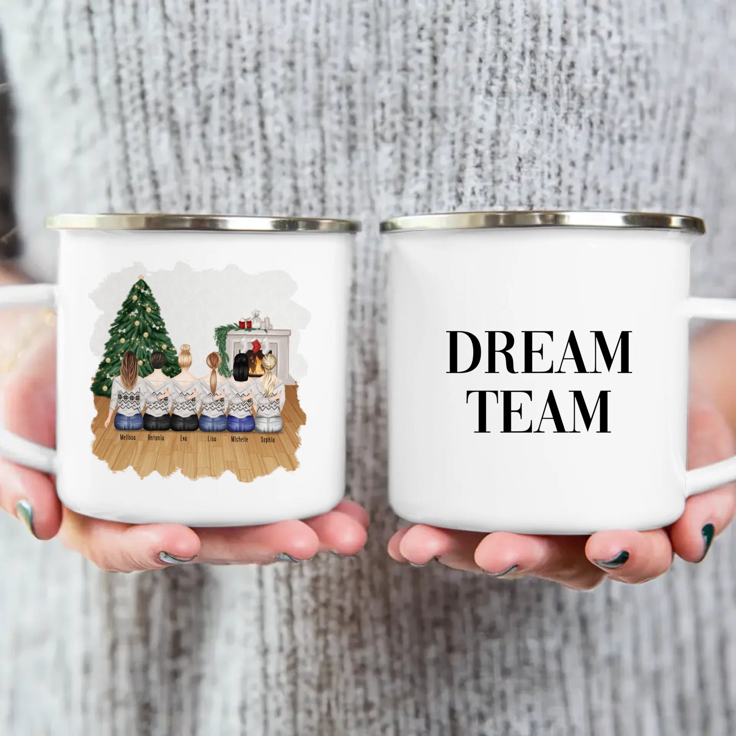 Personalisierte Tasse für Beste Freundinnen (6 Freundinnen) - Weihnachtstasse