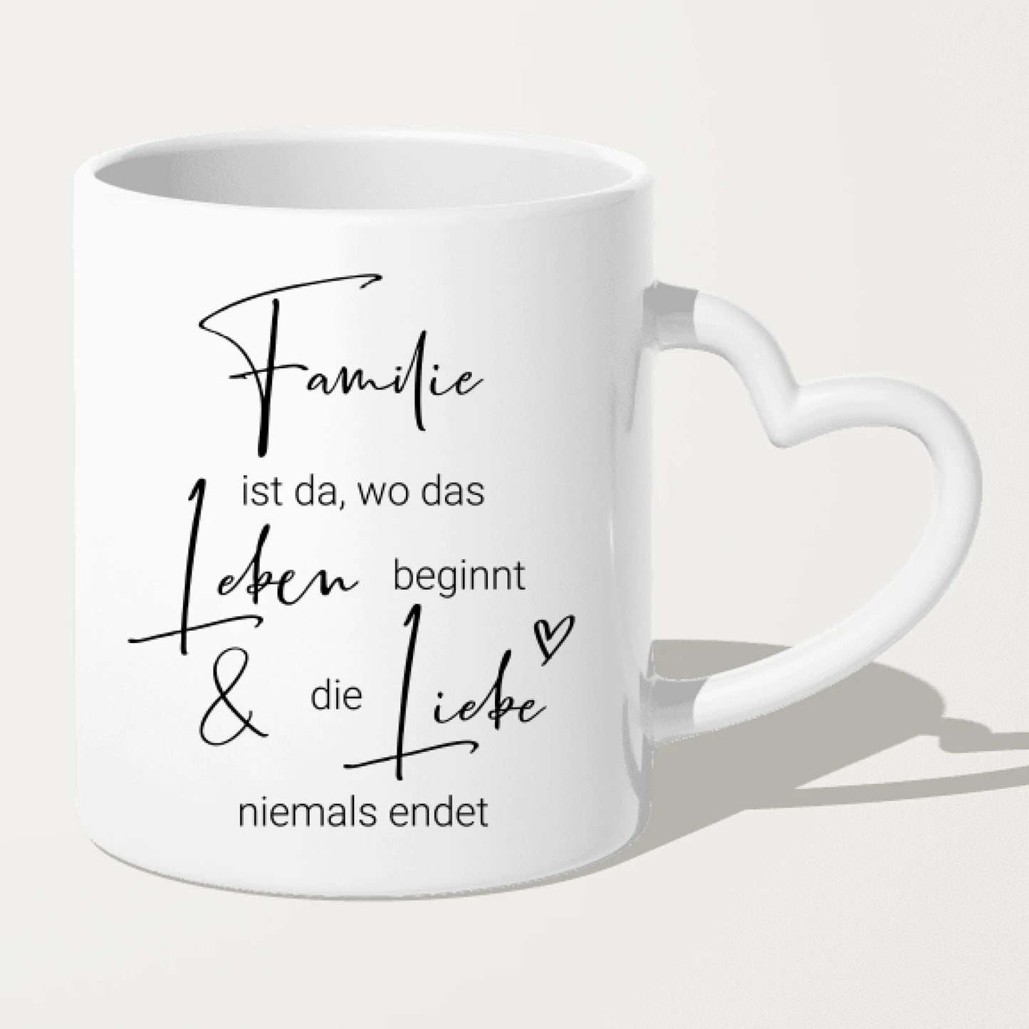 Tasse Mama mit 1 Kind + 3 Katzen