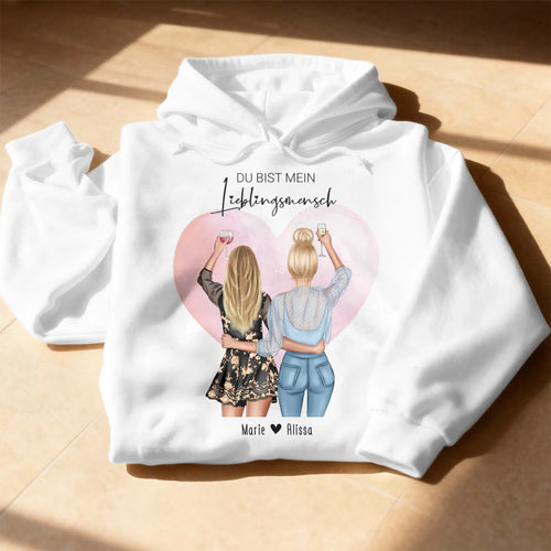 Personalisierter Hoodie - Beste Freundin (2 Freundinnen) - Best Friends