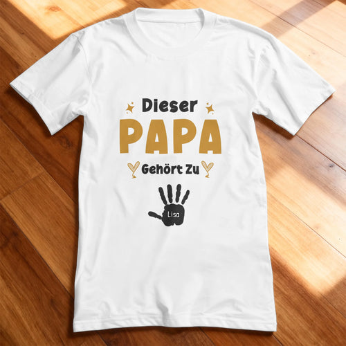Personalisierter T-Shirt- Dieser Papa gehört zu... (bis zu 10 Kinder)