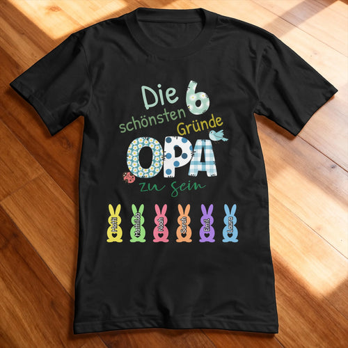 Personalisiertes T-Shirt - Die X schönsten Gründe Opa zu sein - Oster T-Shirt