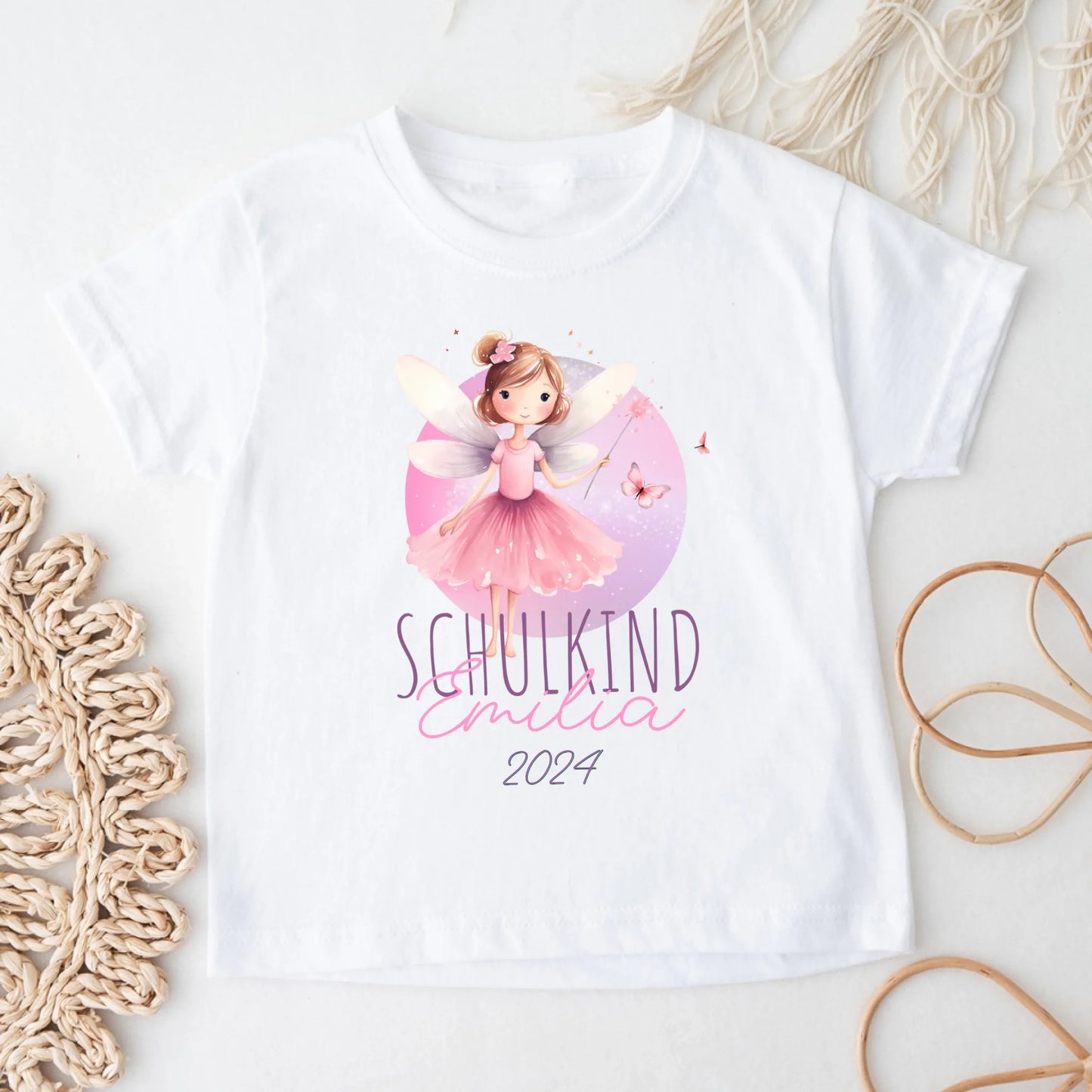 Personalisiertes Kinder T-Shirt - Schulkind mit Name, Jahr & Fee