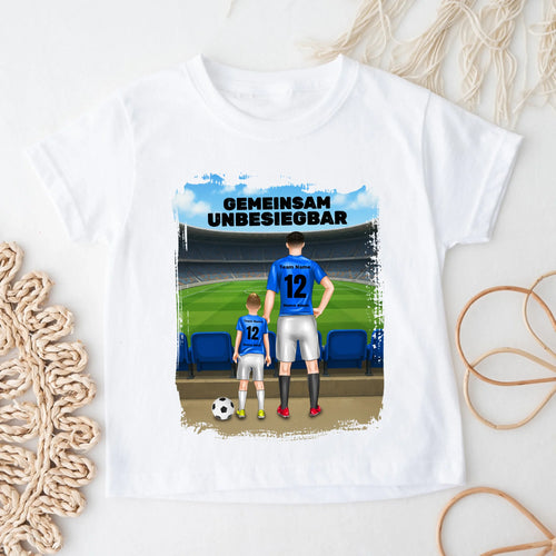 Personalisiertes Kinder T-Shirt mit mehreren Fußballern/Fußballerinnen - (Papa/Sohn/Tochter & mehr)