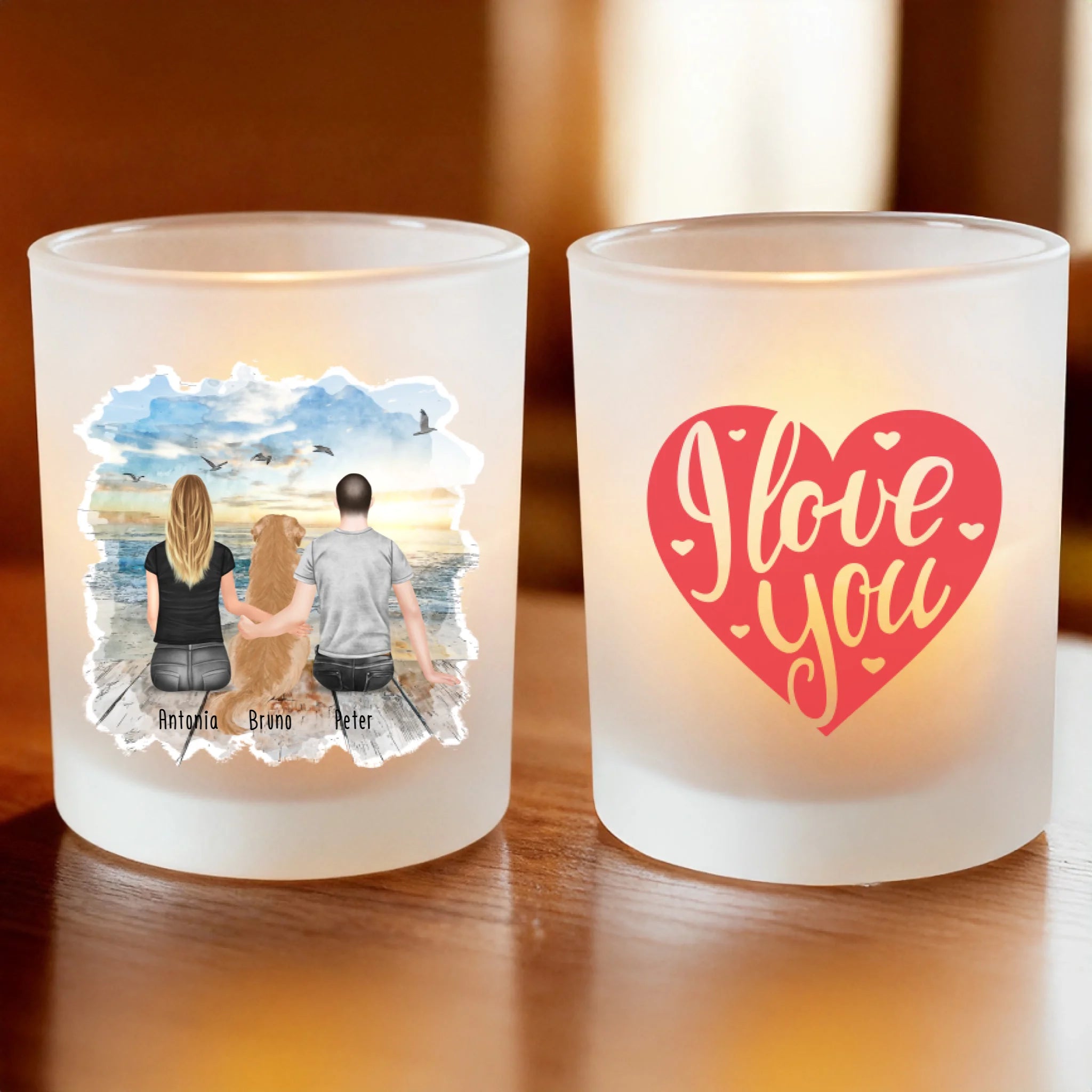 Satin Teelicht - Vorder Rückseite - Base