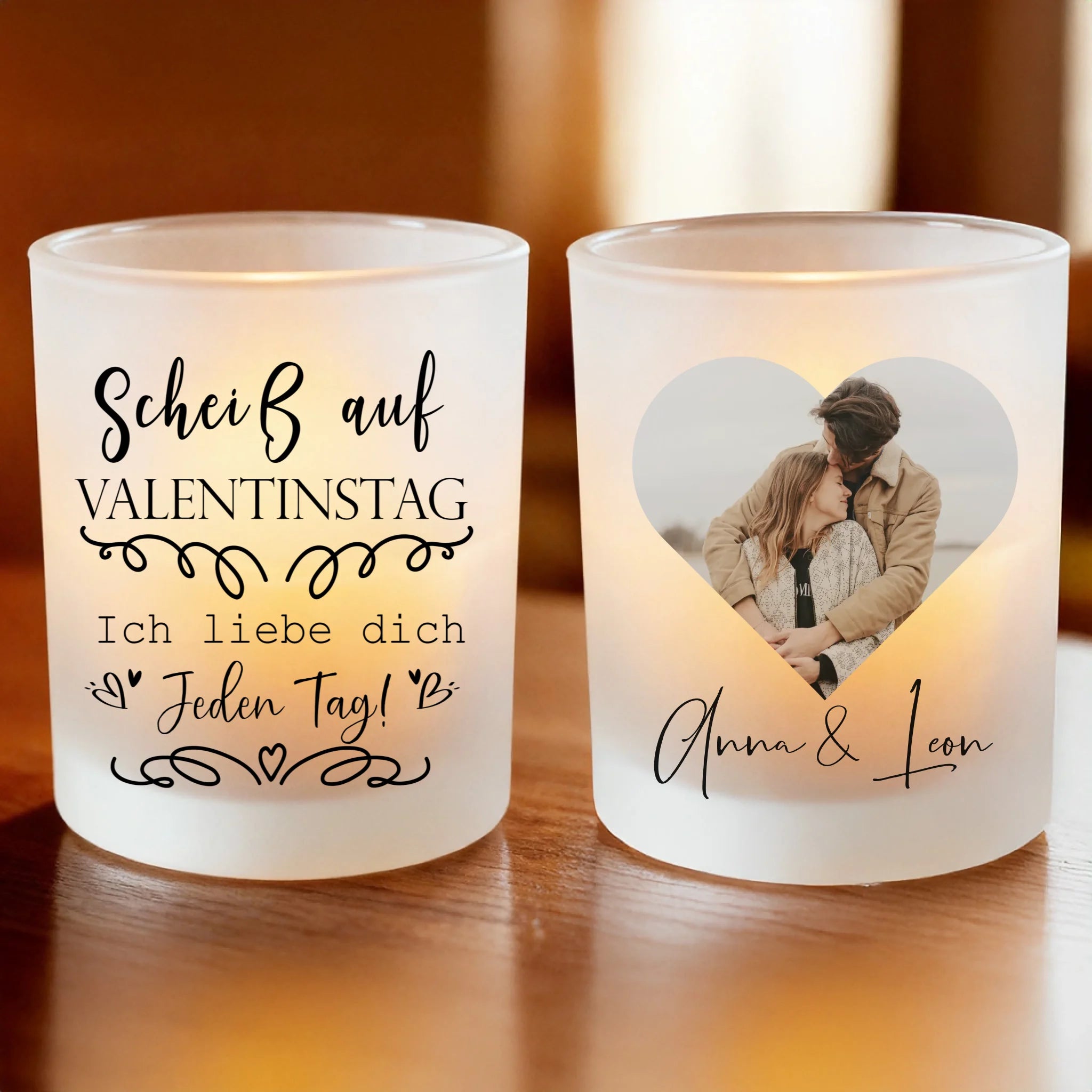 Satin Teelicht - Vorder Rückseite - Base