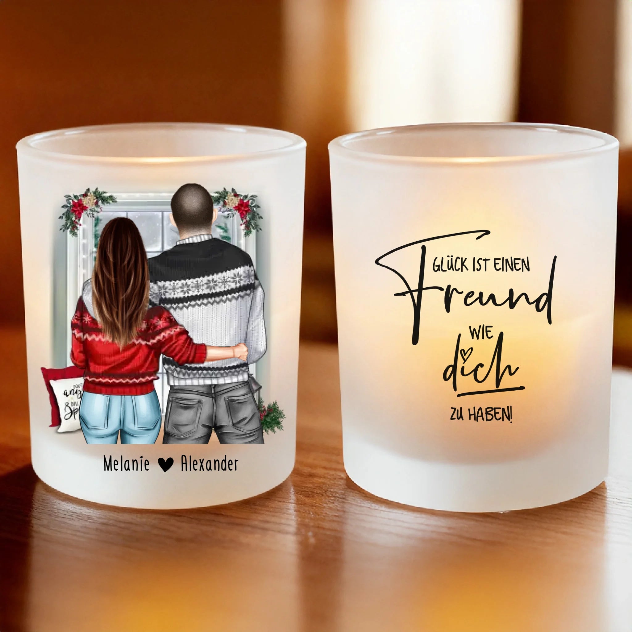 Satin Teelicht - Vorder Rückseite - Base