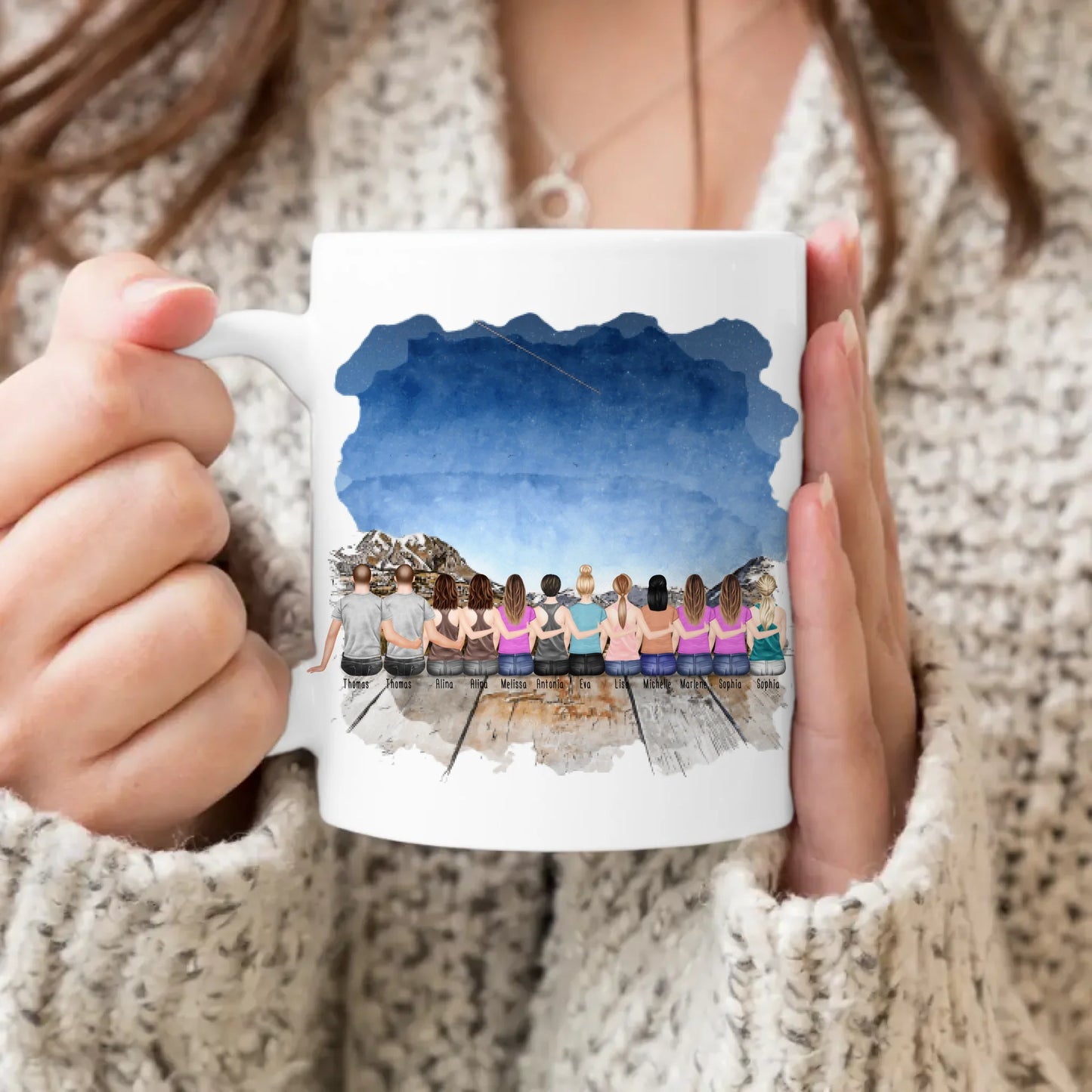 Personalisierte Tasse Kollegen (10 Frauen +  2 Männer) - Abschiedsgeschenk